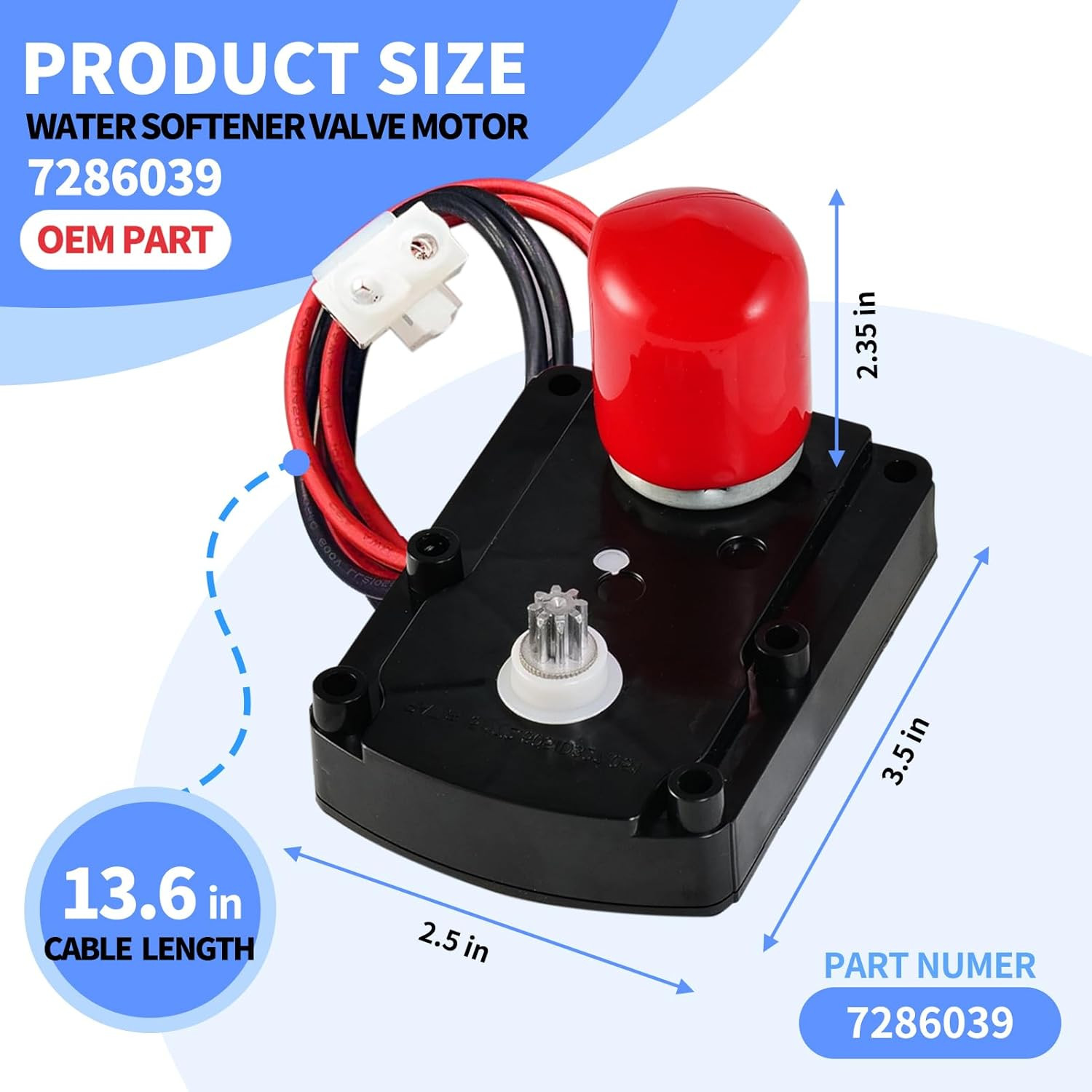 Water Softener Valve Motor Replacement for Various Models with Screws