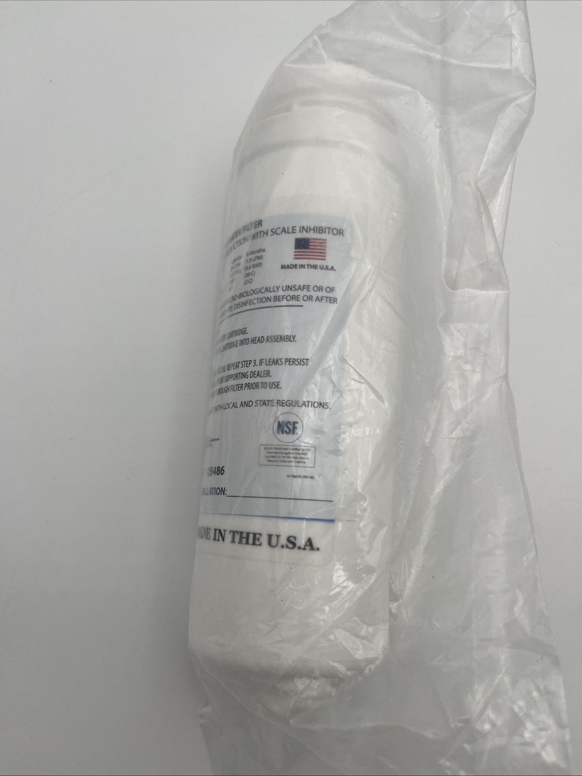 In Line Water Filter Chlorine Taste And Ordor Reduction With Scale Inhibitor