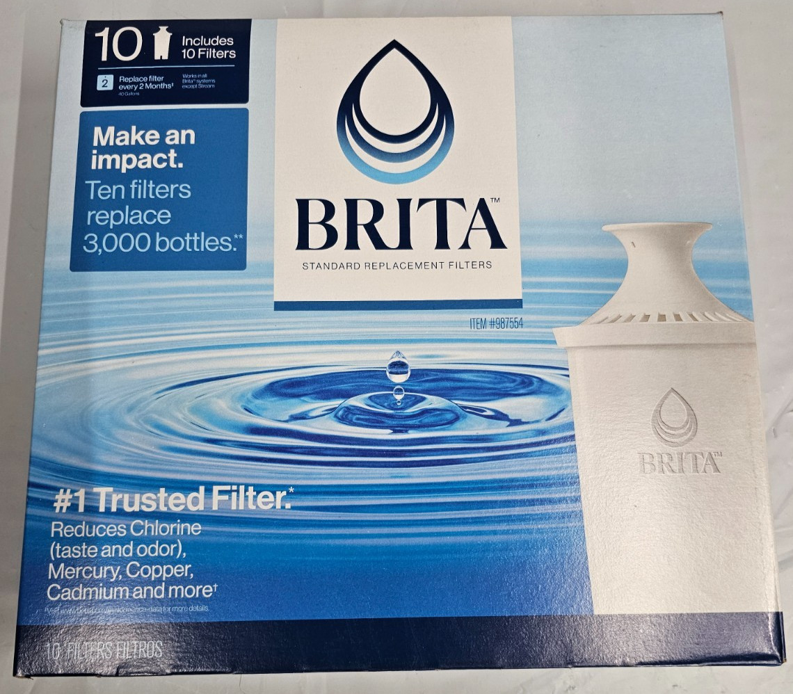 New Brita Replacement Water Filters, 10-pack