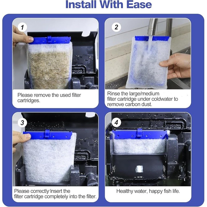 Large Replacement Filter Cartridge Whisper Filters 5in1 Filtration System New