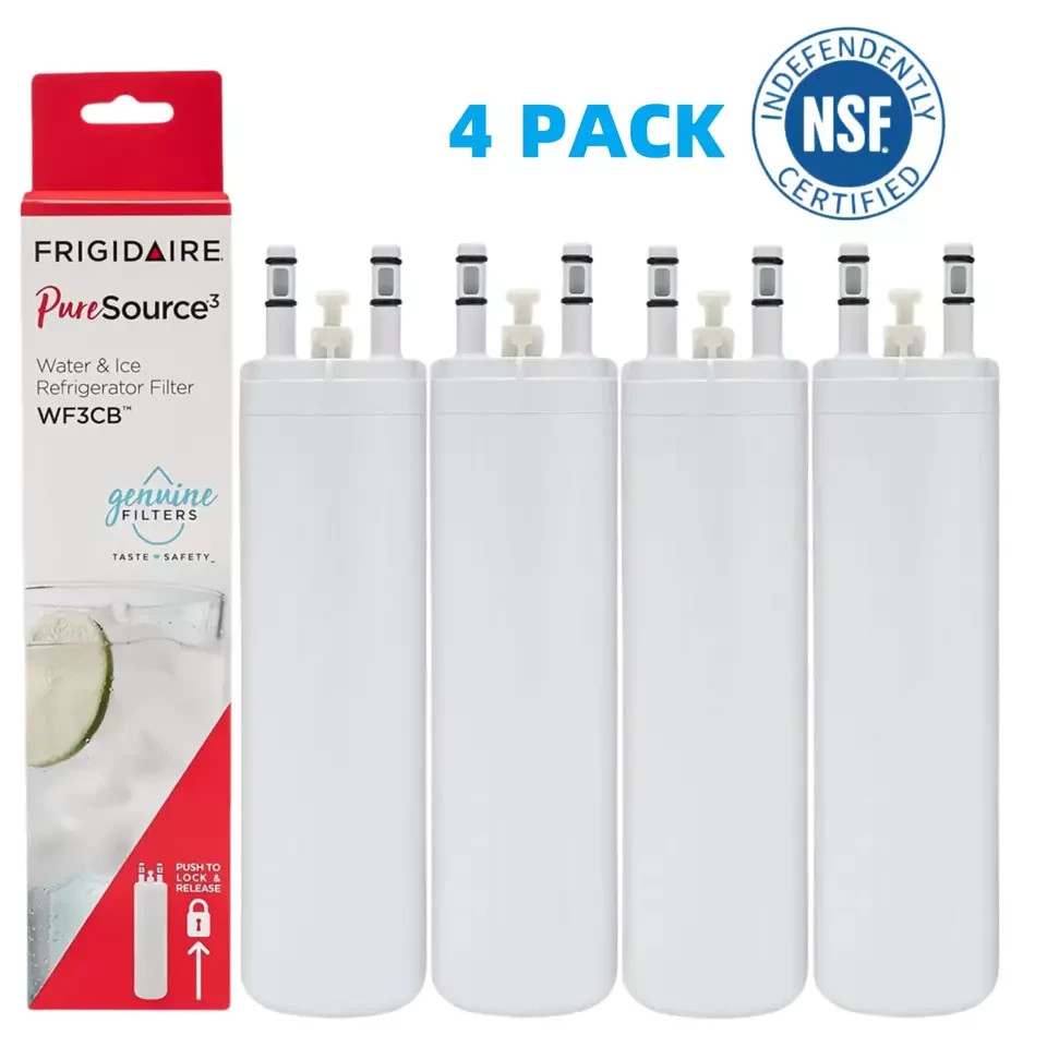 New 4 PACK Frigdaire WF3CB PureSource 3 Refrigerator Water Filter US Sealed
