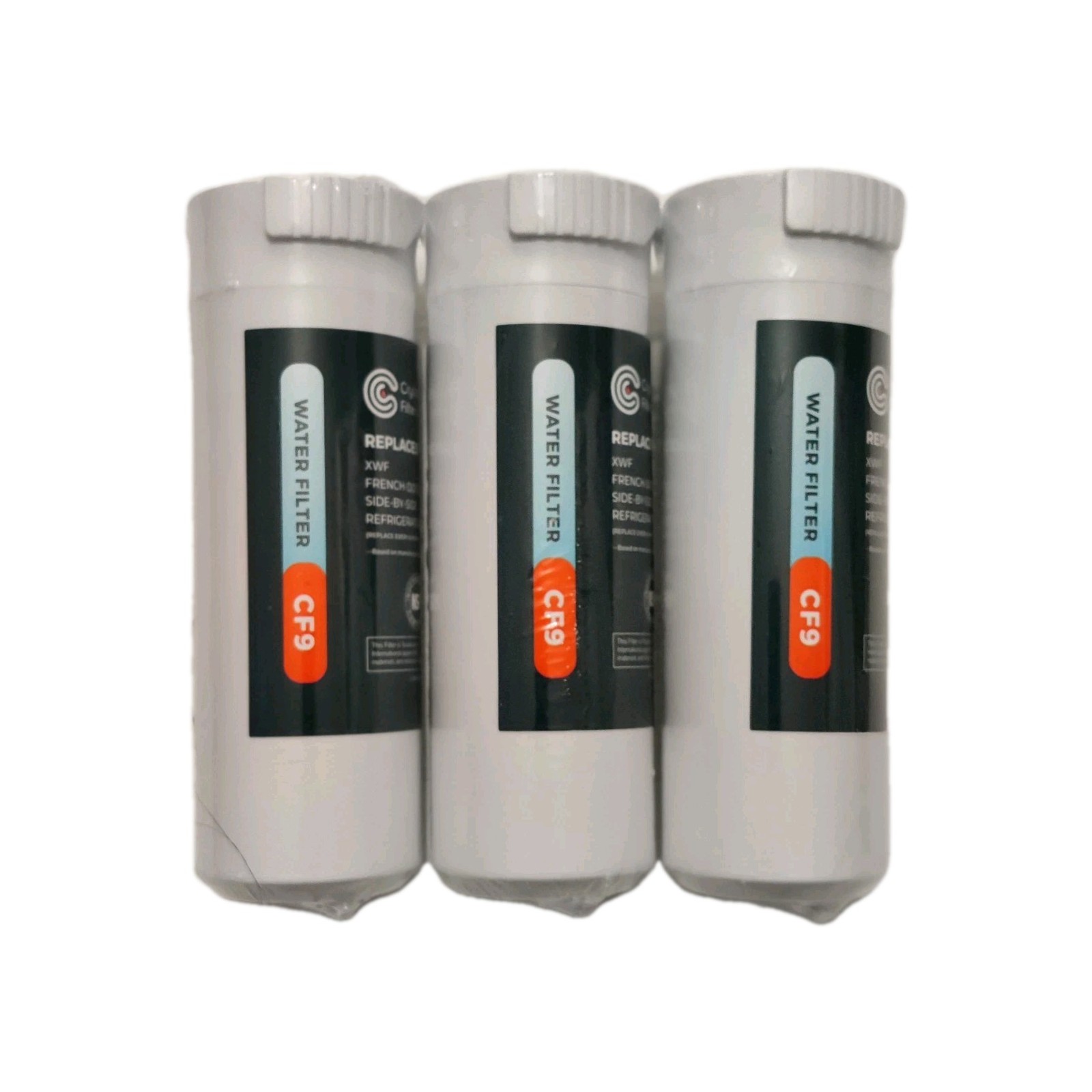 3- Crystala Filter XWF French Doors Side by Side Replace Water Filters sealed