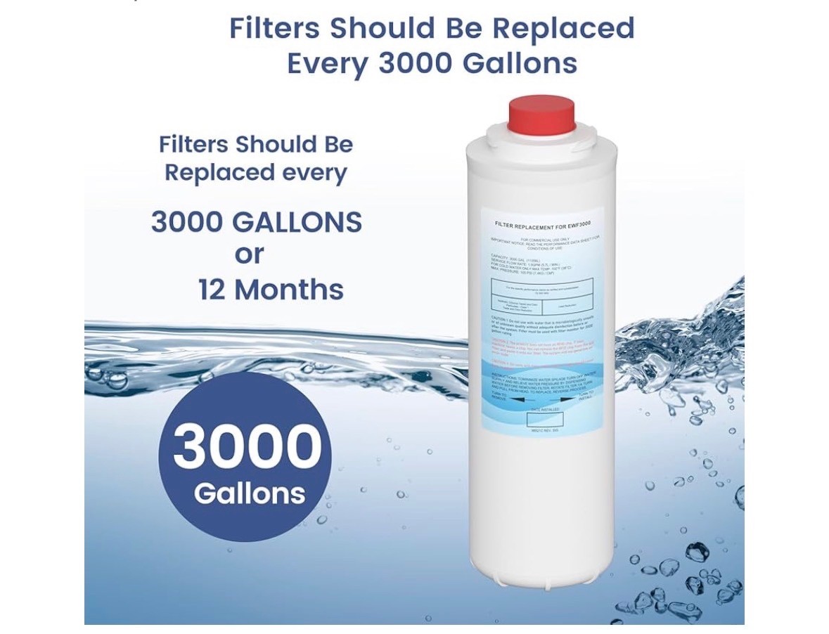 4 PACK 51300C Water Replacement Filter (No Chip) For Elkay ERF750 EWF3000 Ezh20