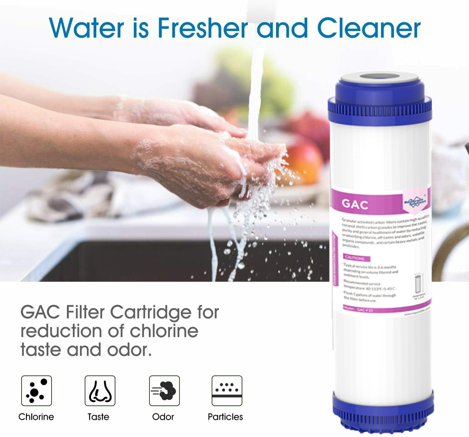 10 Inch Whole House Water Filter Housing System 10″ x2.5″ Sediment Carbon Filter
