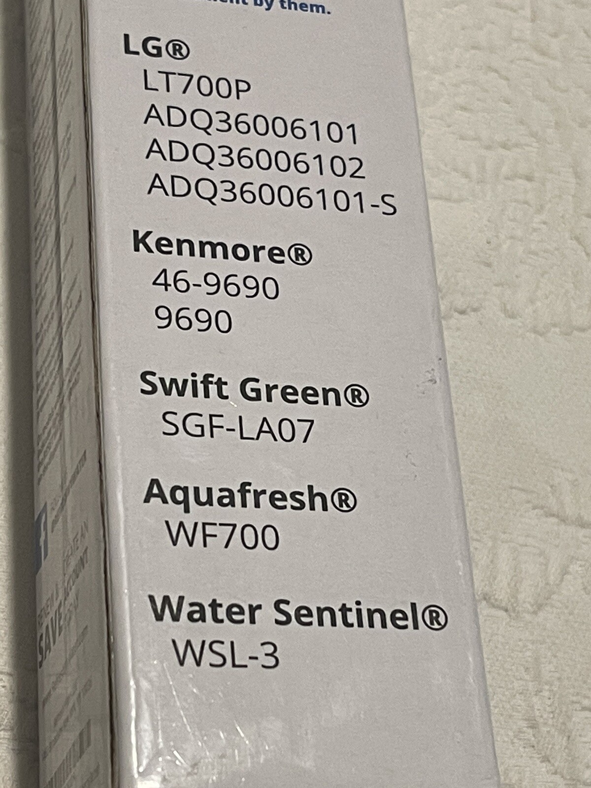 Refresh Sealed Filter In Open Box Compatible With LG And Kenmore