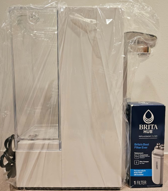 Brita Hub Instant Countertop Water Filter System Electric Dispenser With Filter