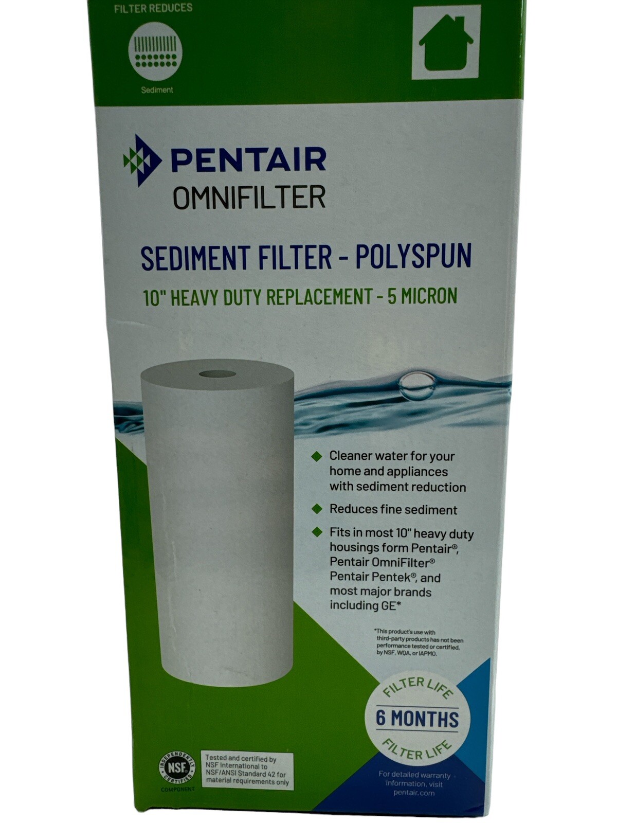 Pentair OMNIFilter 10 Inch Sediment Water Filter DGD-5005 New
