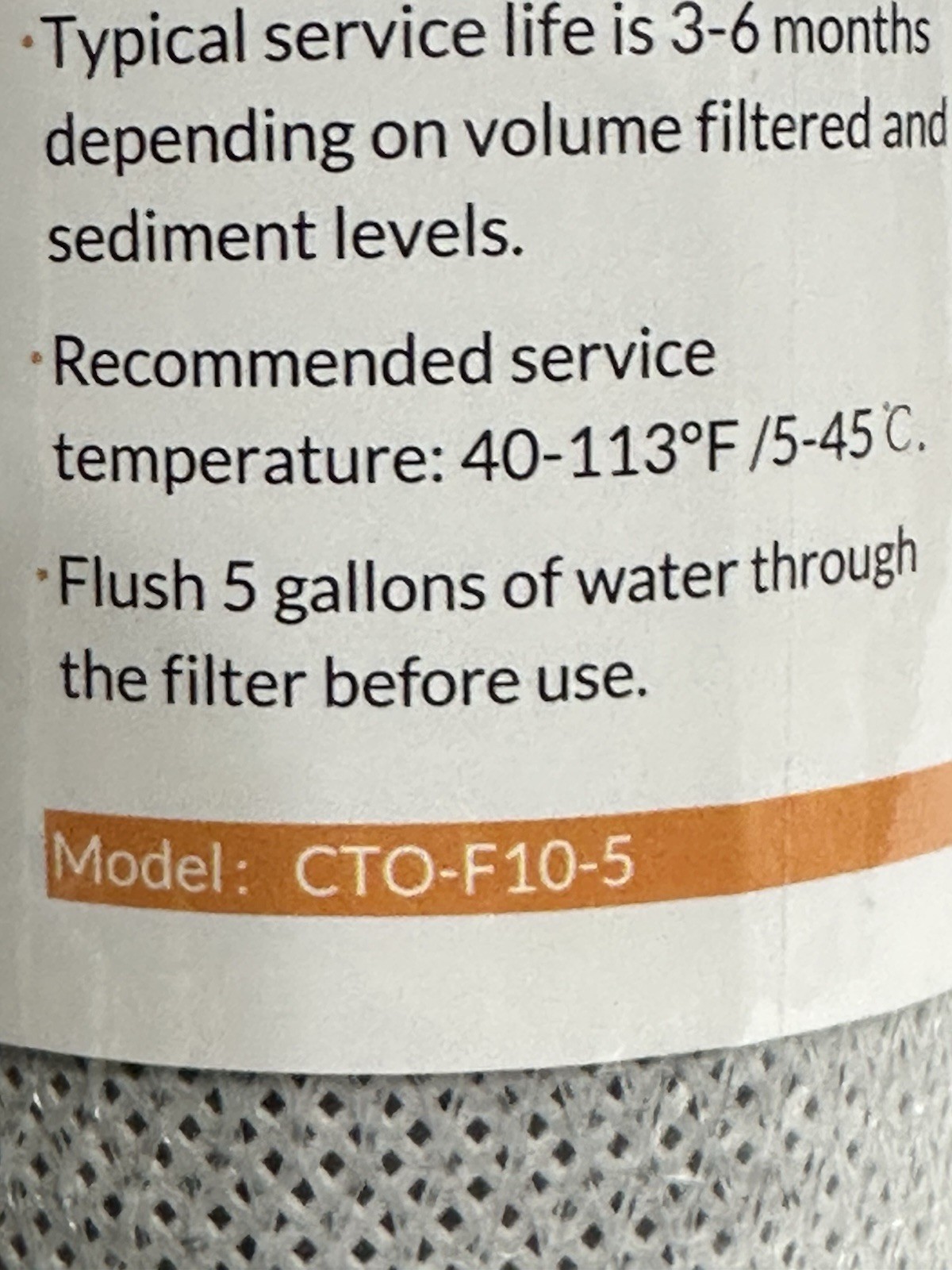 4-Pack CTO Carbon Block Water Filter 10″x2.5″ Replacement for Whole House, New