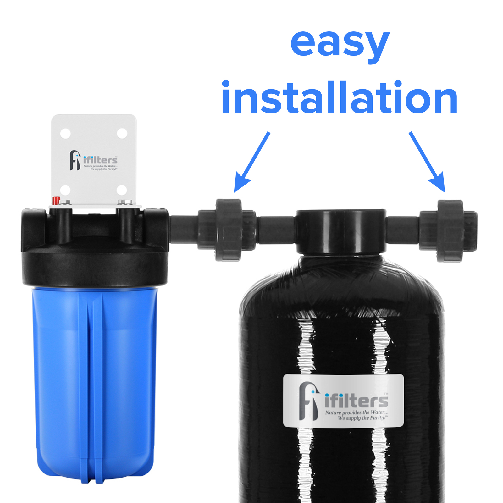 Whole House Water Filtration System 600,000 gal capacity w/Pre-filter, GAC/KDF