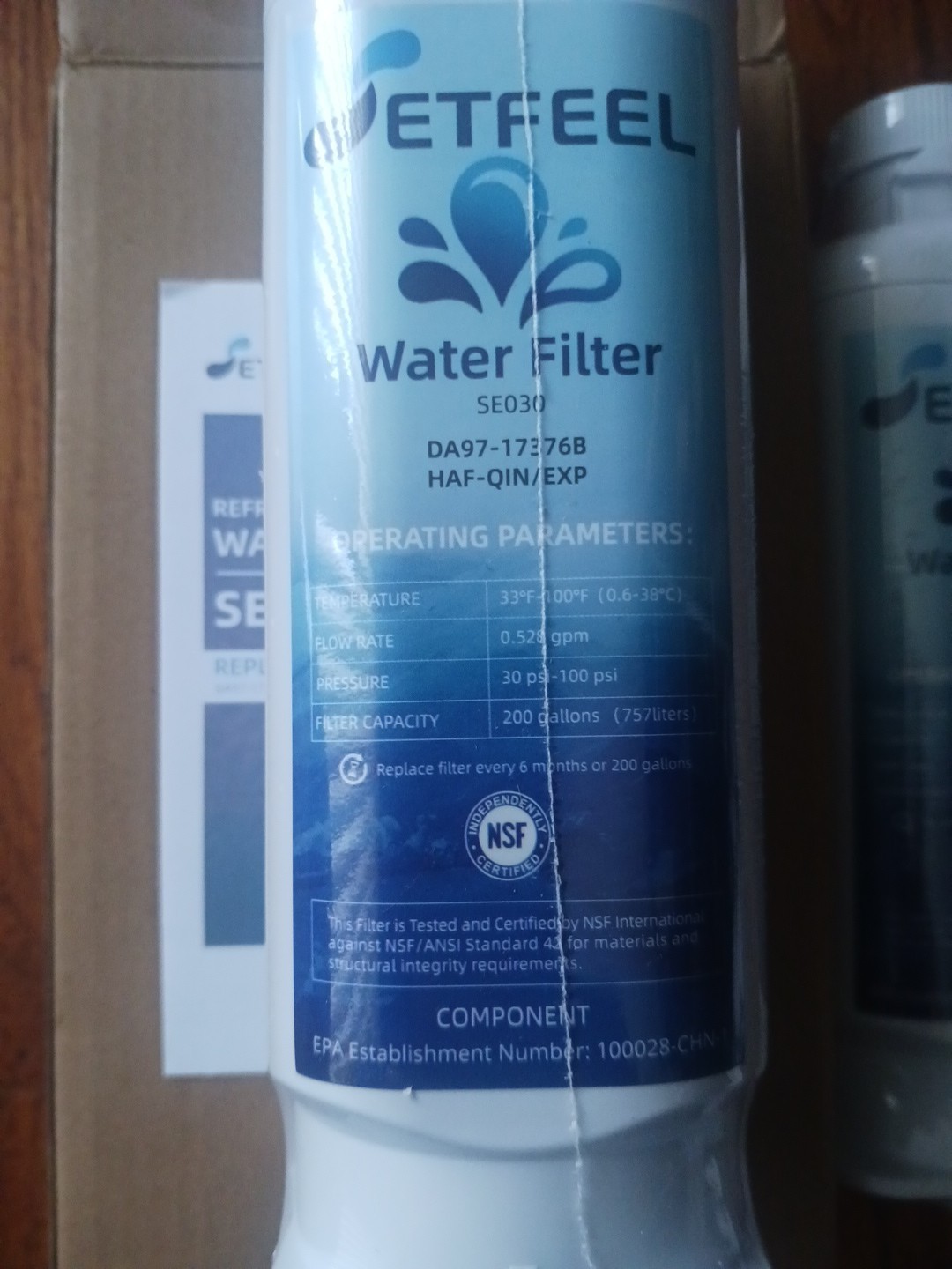 Etfeel Refrigerator Water Filter SE030 Replacement New Lot 2 6 Months
