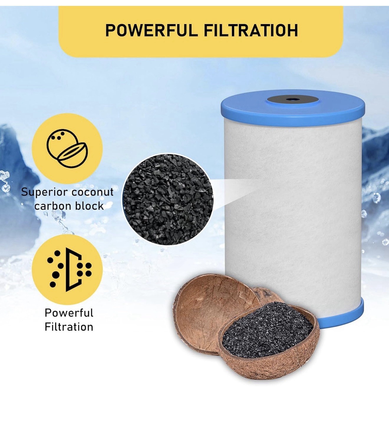 Activated Coconut Carbon Block Filters Compatible with Frescapure 4000 4500 5000