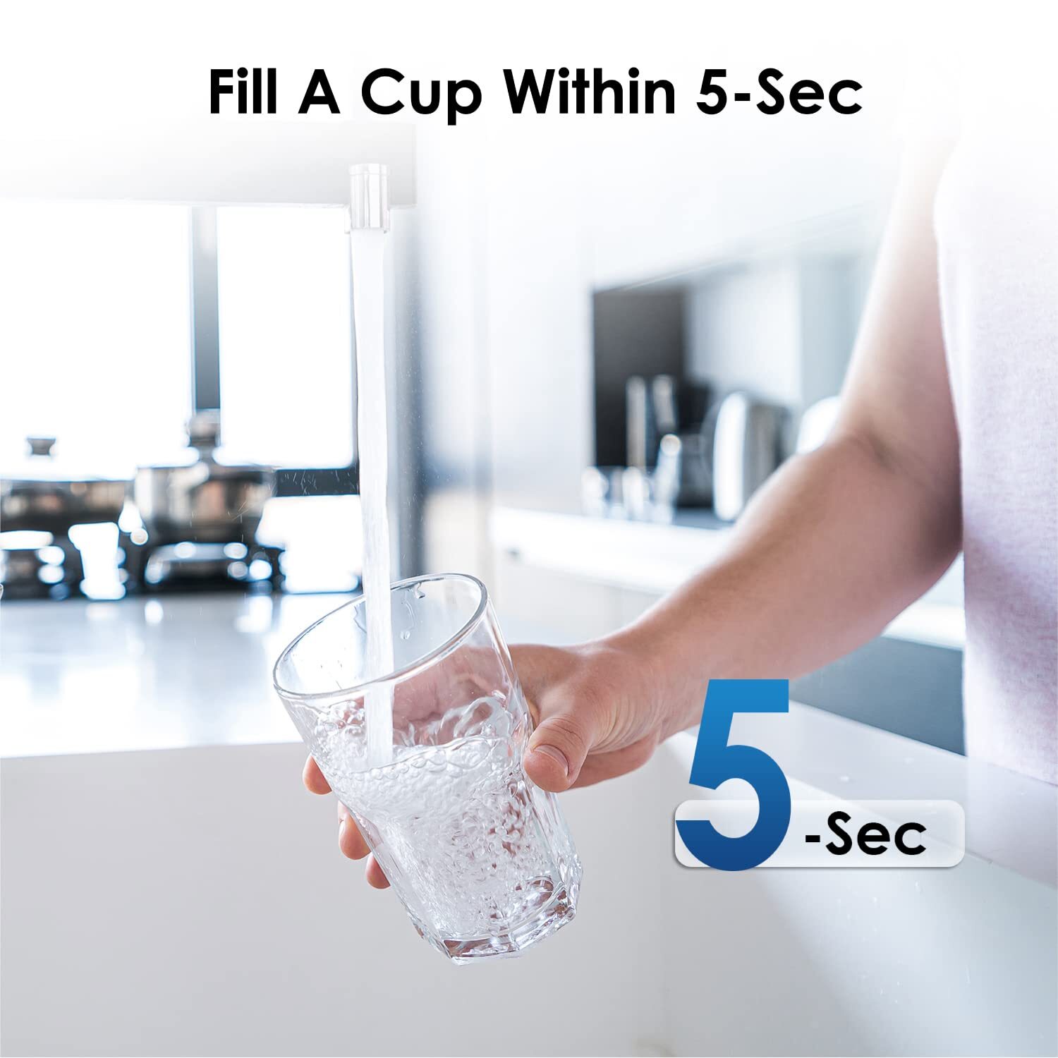 Waterdrop TSB 3-Stage Under Sink Water Filter System with Fauct, Extra 10CT