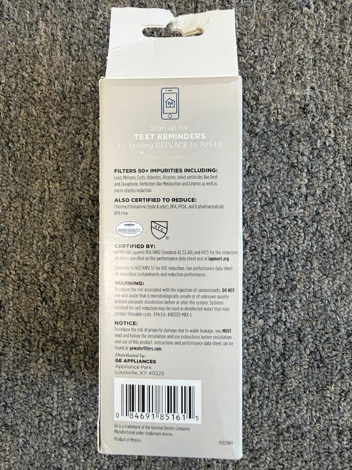 GE XWFE Water Filter – White