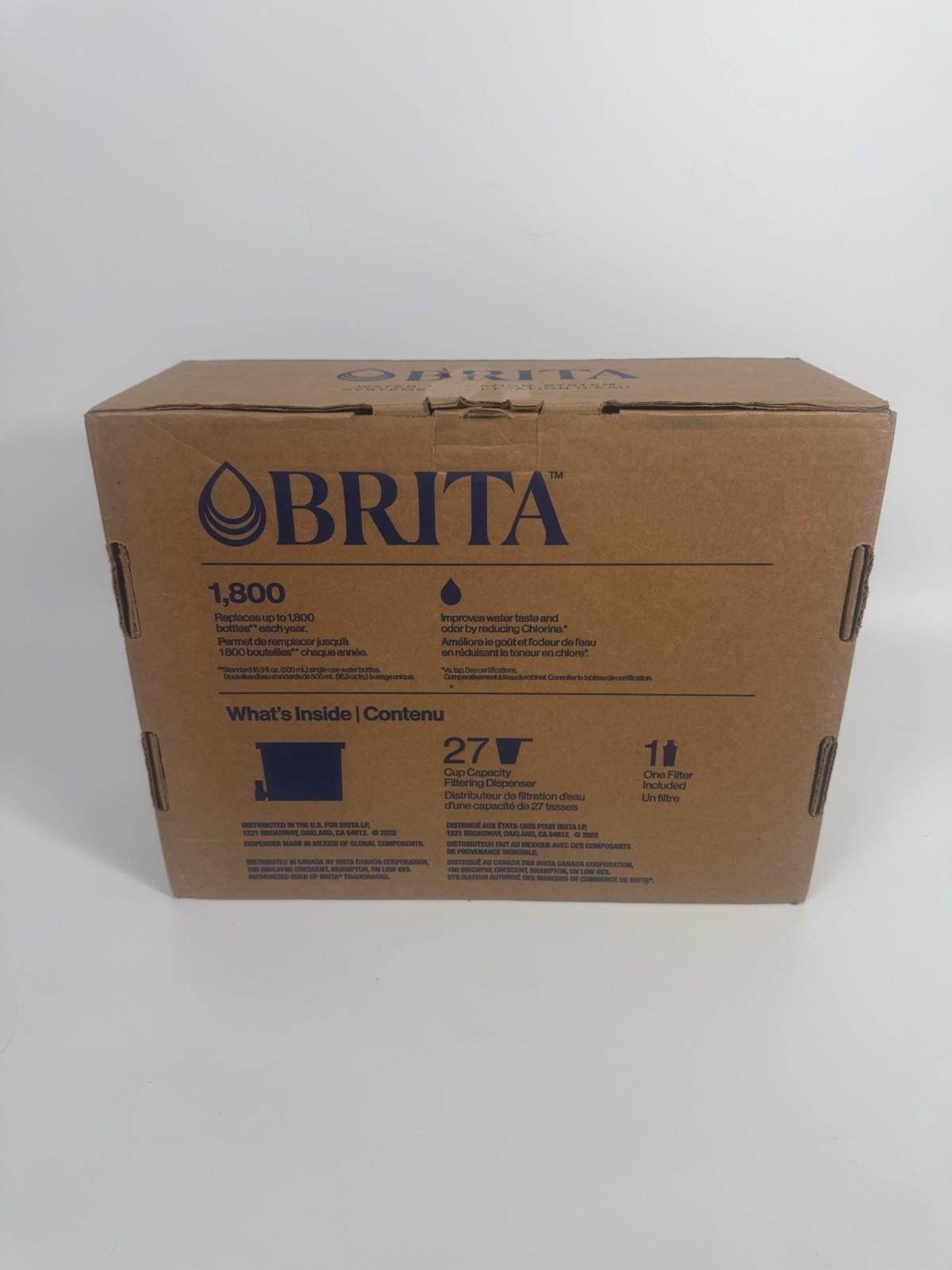 Brita UltraMax 27 Cup Water Filter Dispenser Gray BPA Free Standard Filter 50749
