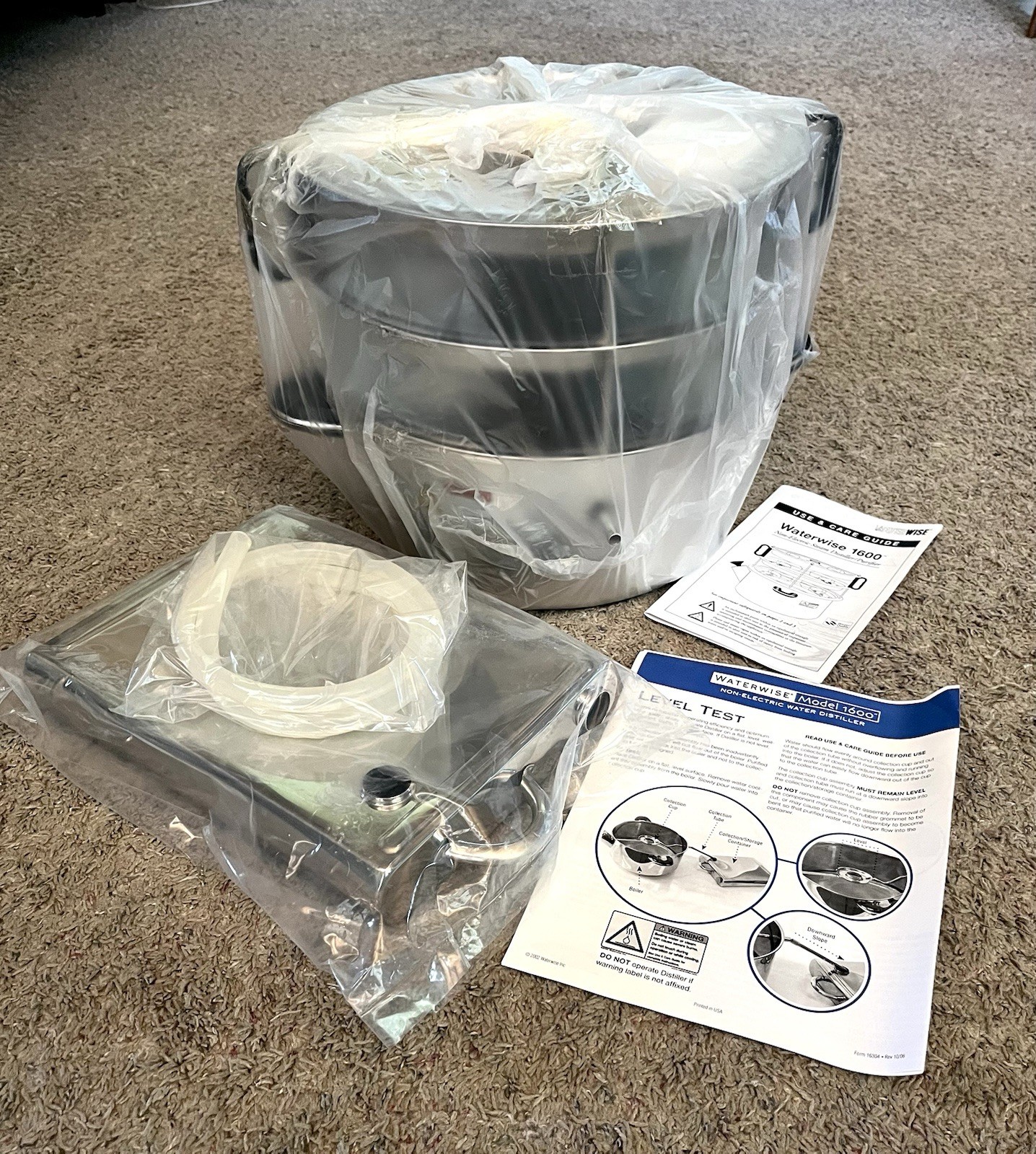 New Waterwise 1600 Non Electric Water Distiller Purifier Stainless Steel