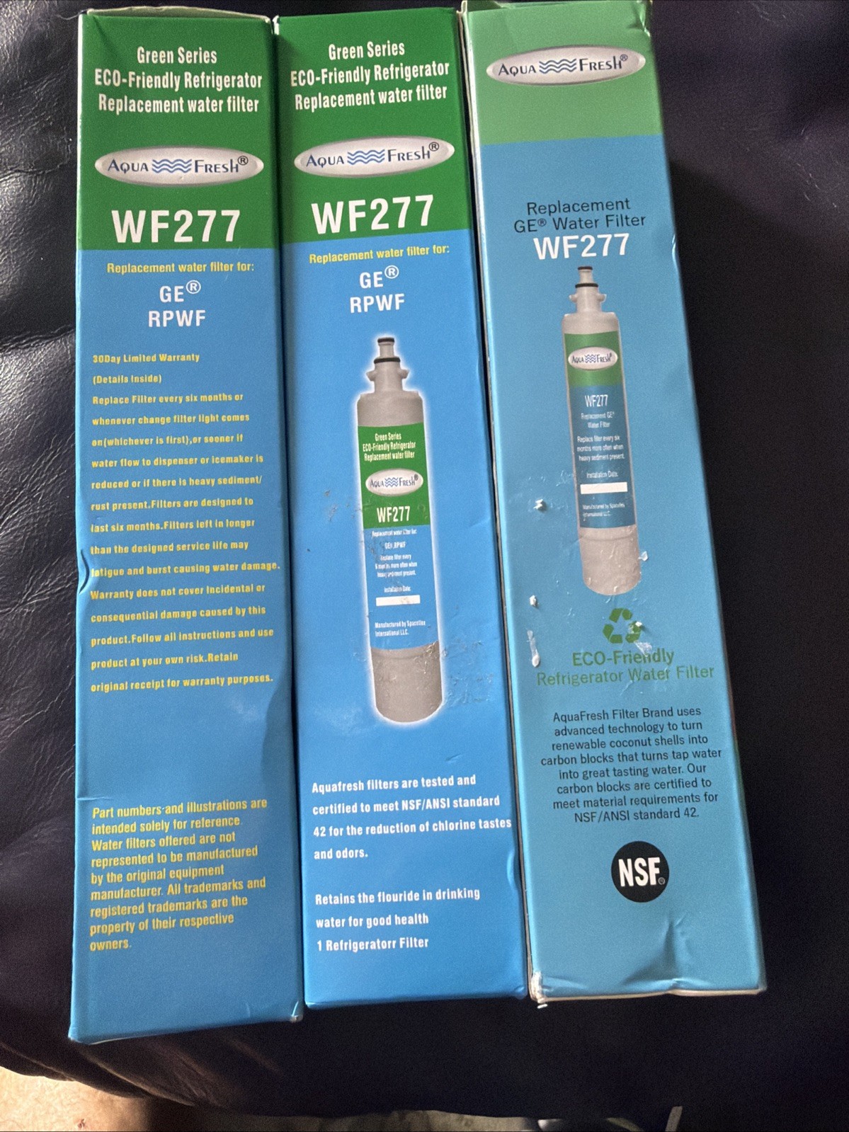 Aqua Fresh Replacement GE Water Filter WF277 – New Open Box 3 Pack – 400 Gallons