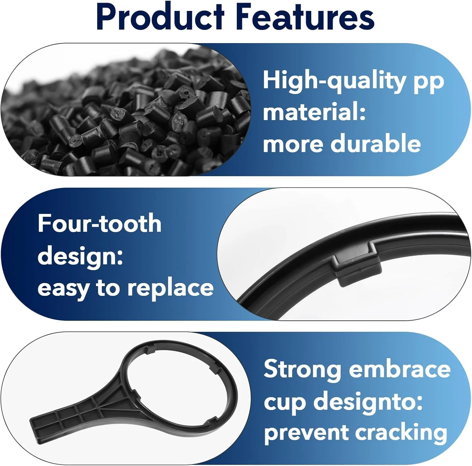 Heavy Duty Water Filter Wrench (6.38″ Max Inner Diameter), Durable Water Filter