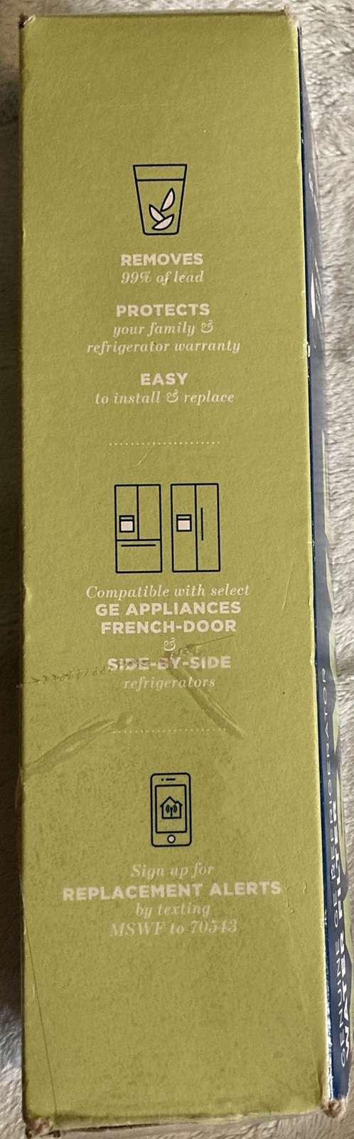 GENUINE GE MSWF SmartWater Refrigerator Water Filter, NEW & SEALED (Damaged Box)
