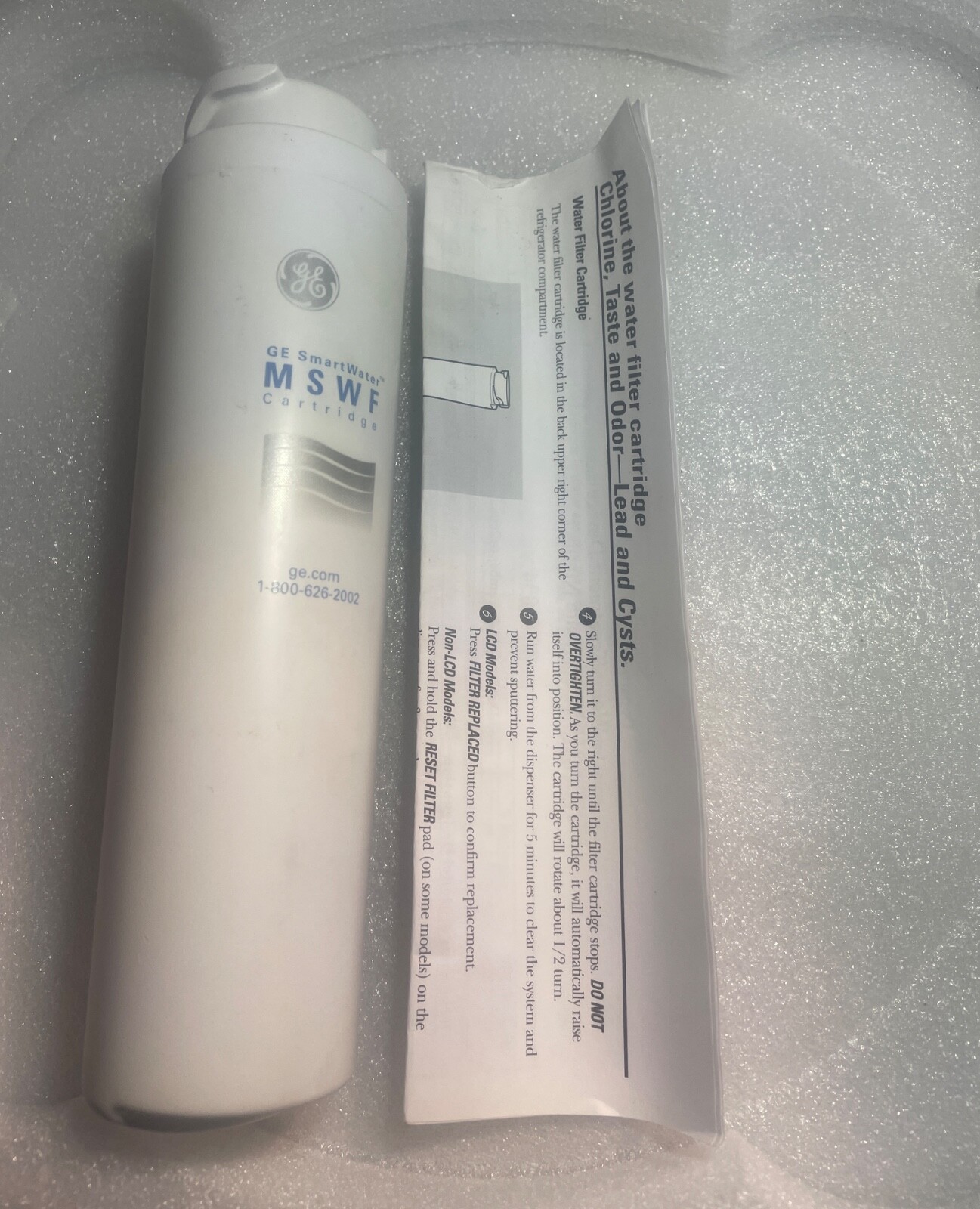 GE MSWF SmartWater Refrigerator Replacement Filter OPEN BOX