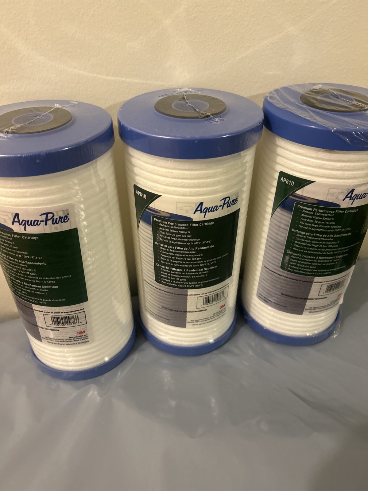 3 New Aqua Pure AP810 Whole House Water Filter Cartridge