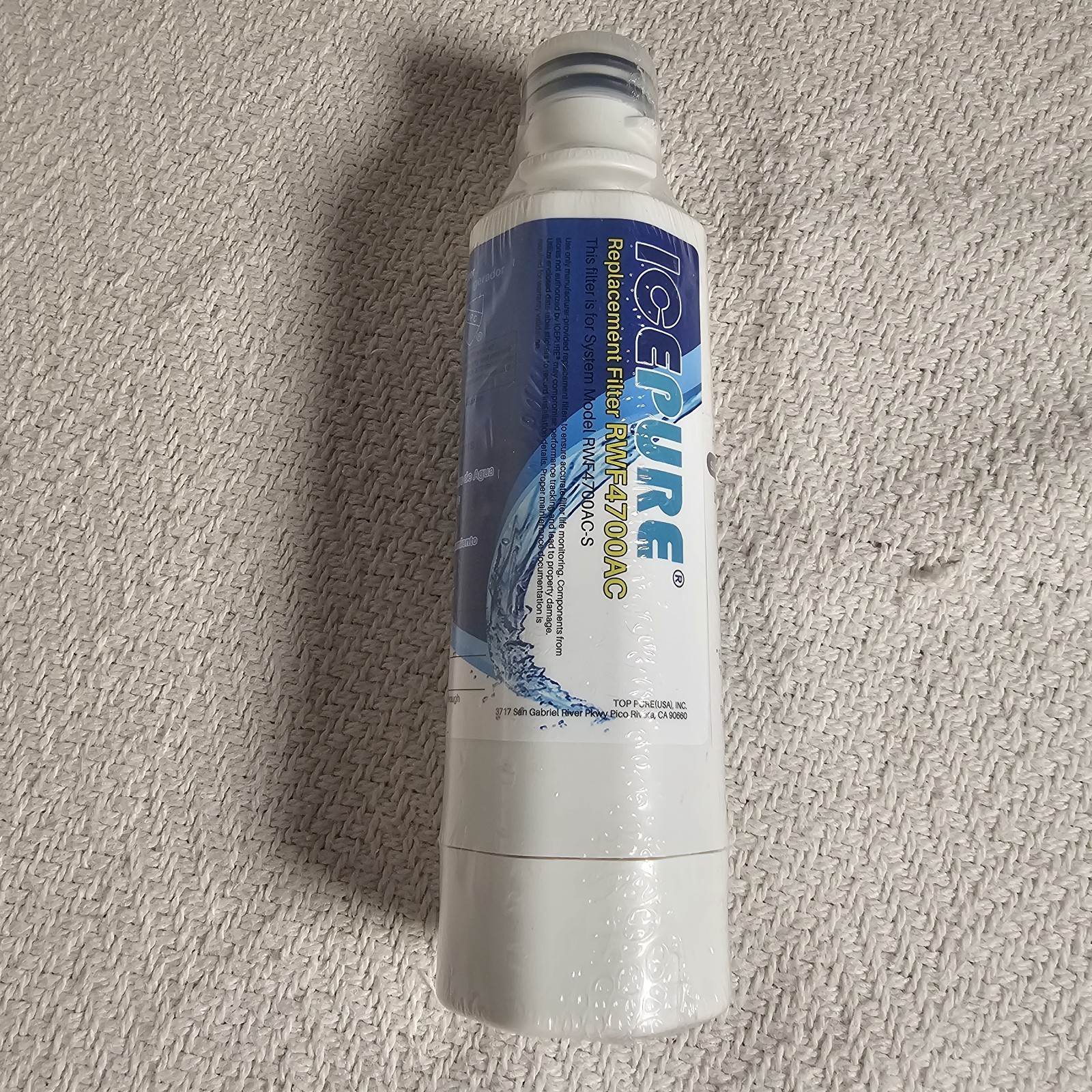 New Icepure Replacement Refrigerator Water Filter Model RWF4700AC-s