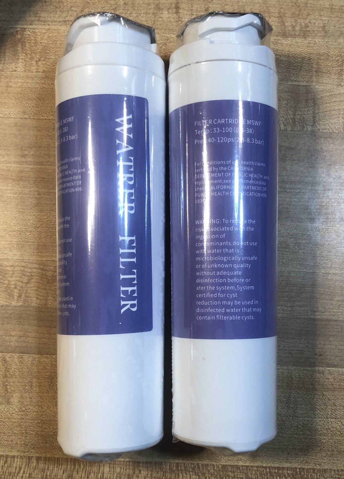 2 Pack PONNIC MSWF Refrigerator Water Filter for GE MSWF Replacement Cartridge