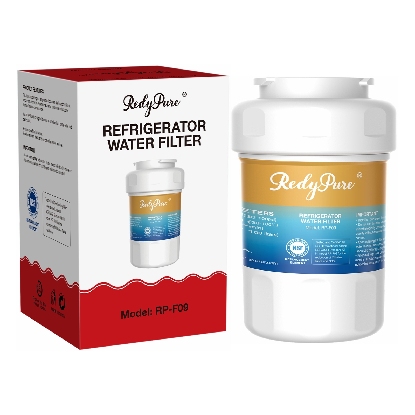9 Pack Replacement Fit For GE MWF GWF06 FMG1 WF287 EFF-6013A PL-100 Water Filter