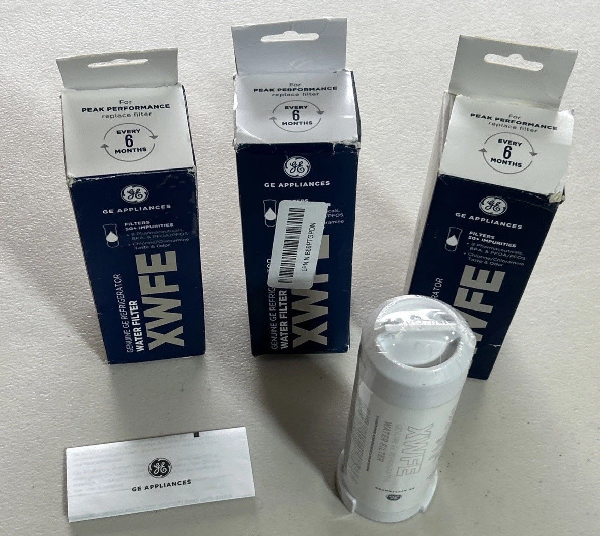 (3 Pack) Replacement GE XWFE Refrigerator Water Filter XWF Sealed Imperfect Boxe