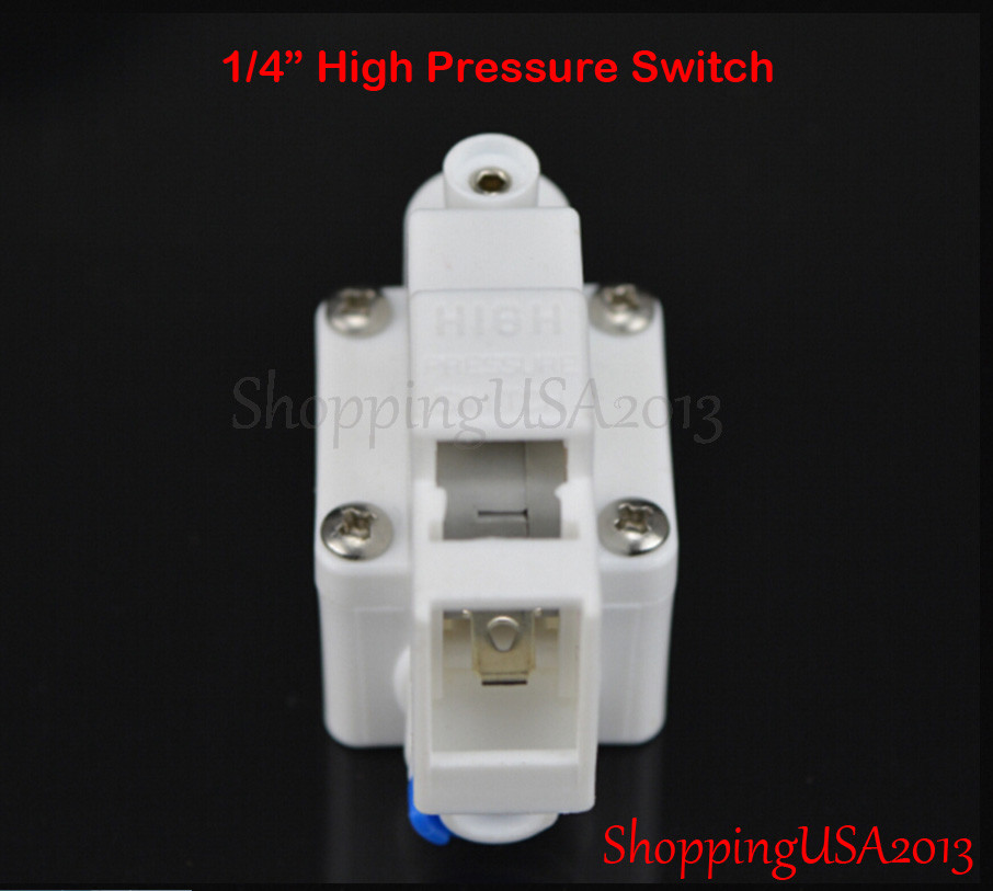 2 Pcs 1/4″-1/4″ High Pressure Switch Push In Quick Connect RO Under-sink Pure