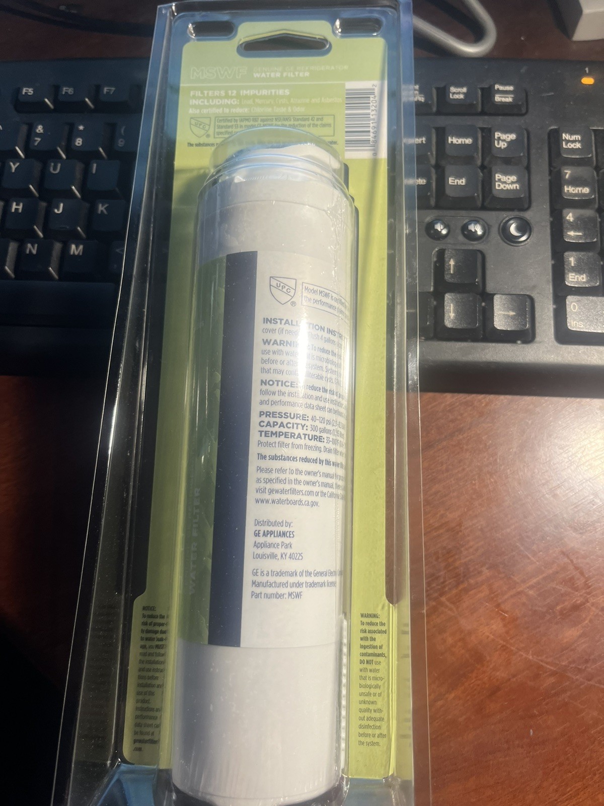 GE MSWF refrigerator water filter replacement SmartWater filter new – 2PACK
