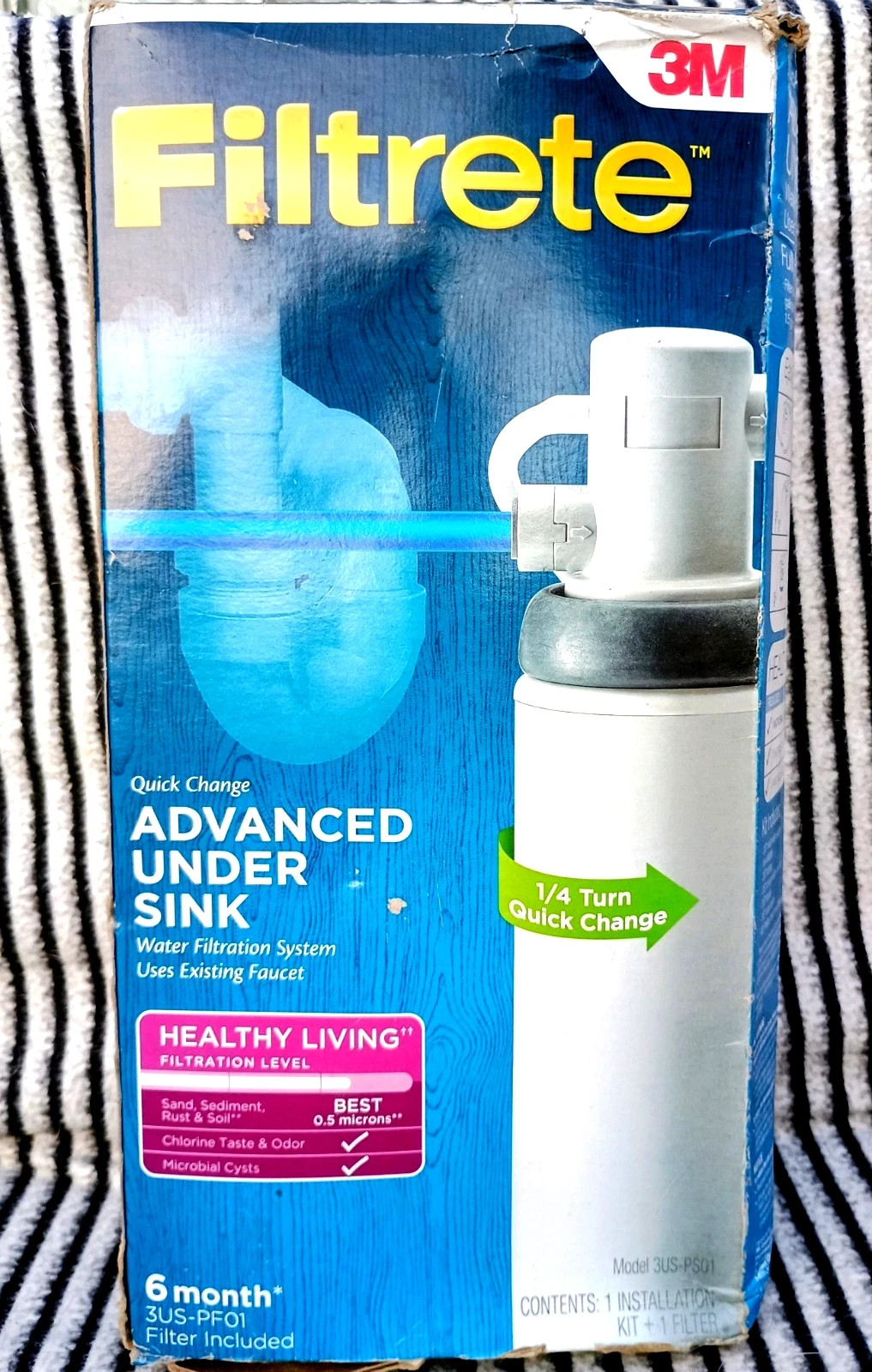 3M Filtrate Advanced Under Sink Water Filter Model 3US-PS01