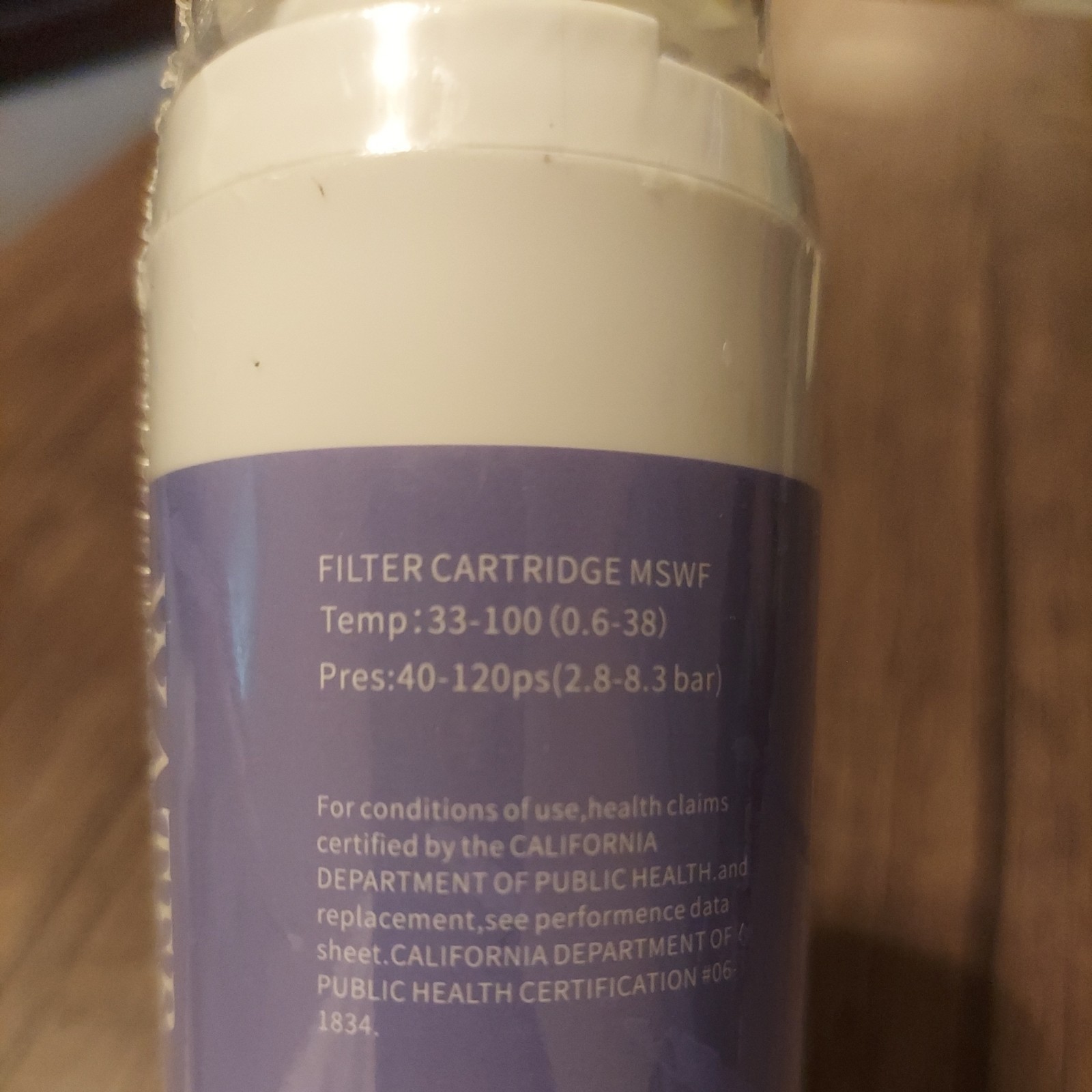 GE MSWF Filter Cartridge For Refrigerator