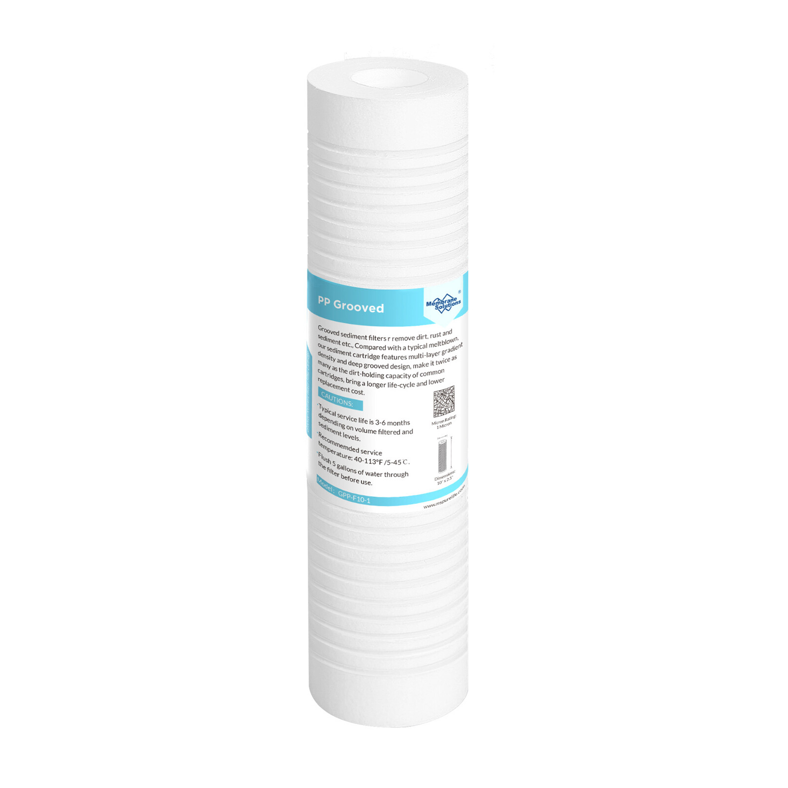 6 Pack 0.5/1/5 Micron 10″x2.5″ Grooved Sediment Water Filter RO Replacement NSF