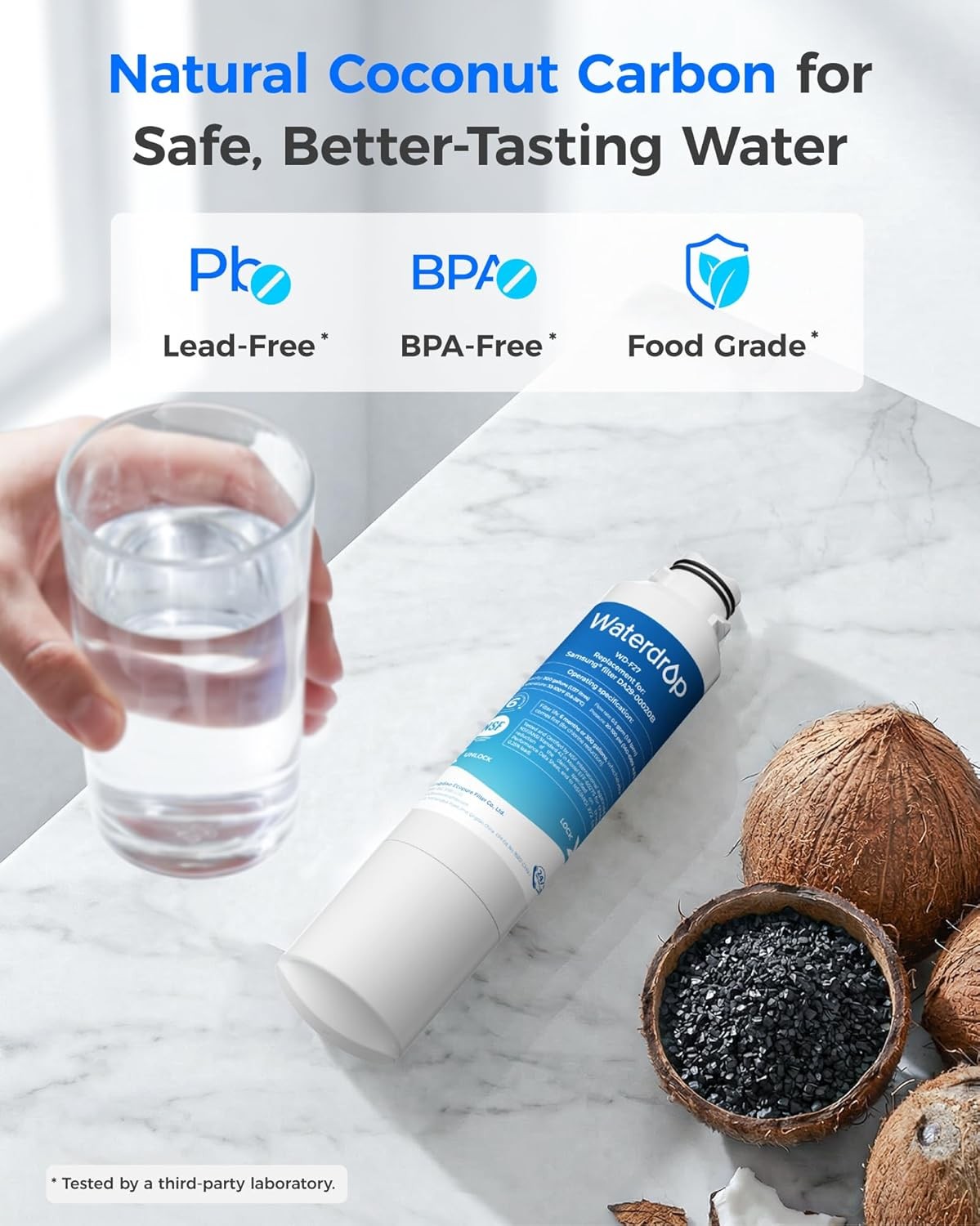 Waterdrop DA2900020B Refrigerator Filter, Replacement for Samsung DA2900020B
