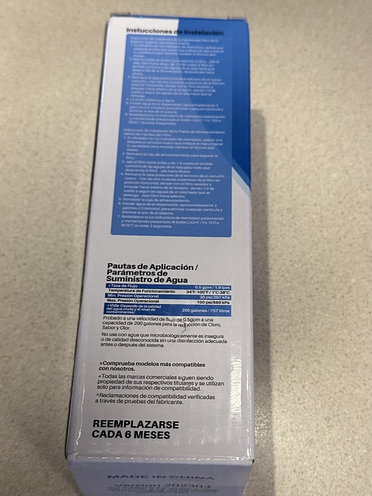 Refrigerator Water Filter, ICEPURE RWF4700AC, New, Replacement, Canister