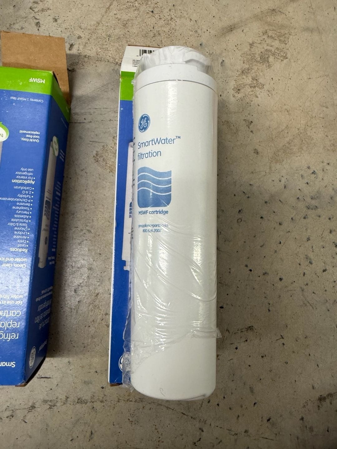 Lot of 2 GE SmartWater MSWF Refrigerator Filter Replacement Cartridges Genuine O