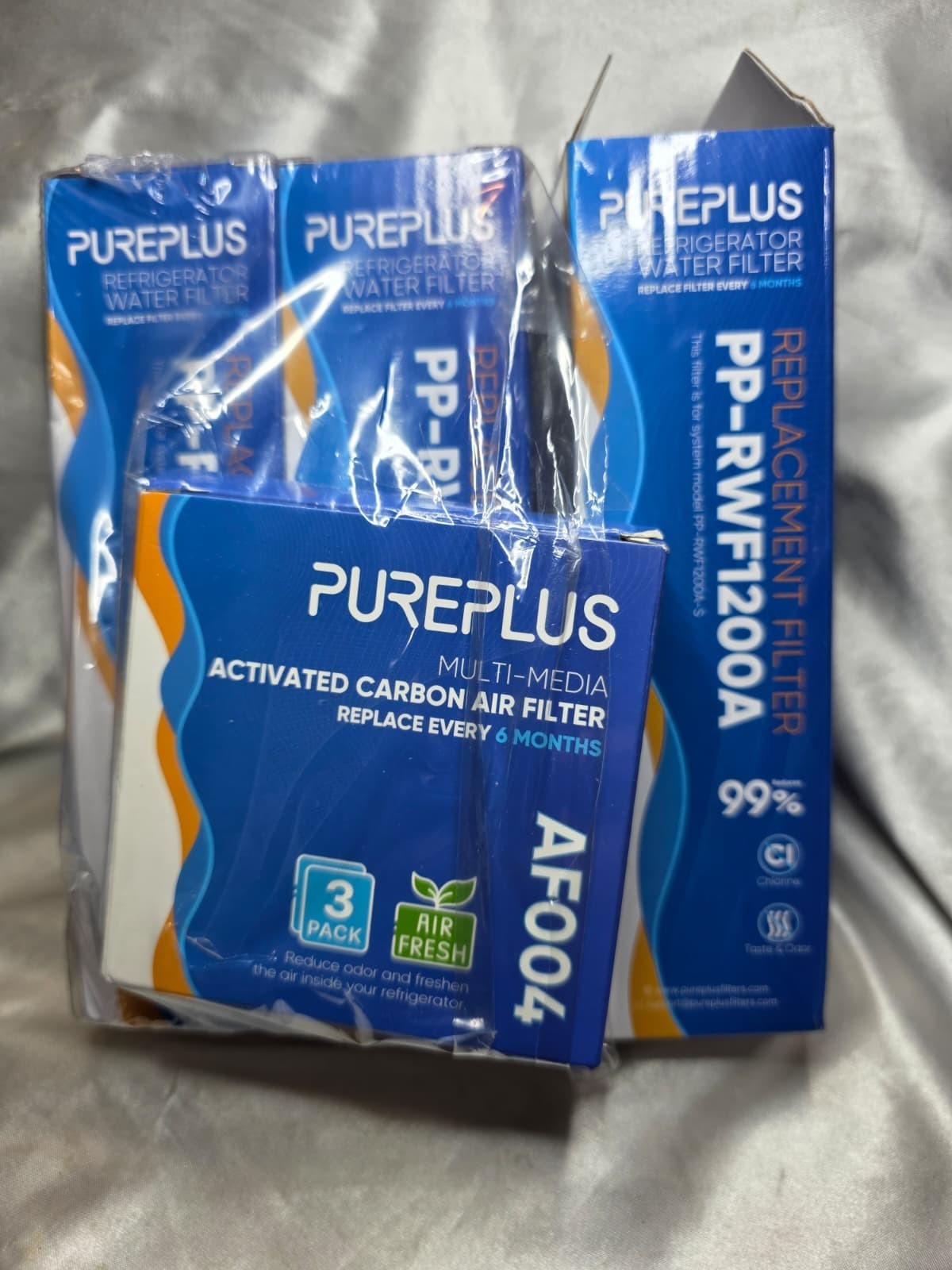 PurePlus Refrigerator Water Filter PP-RWF1200A & Air Filter – COMBO PACK G4