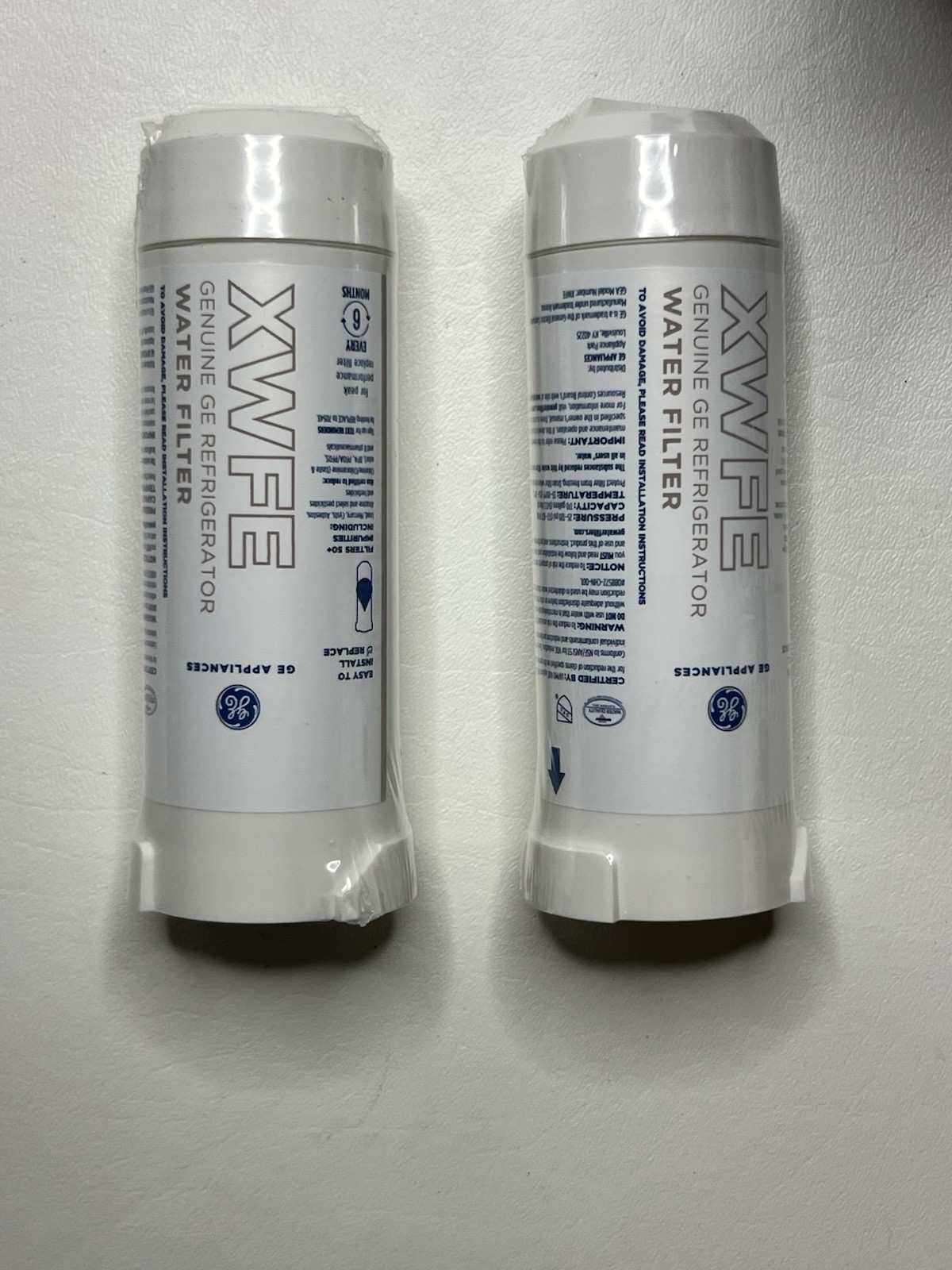 Lot Of 2 GE Appliances XWFE Replacement Refrigerator Water Filter (no chip)