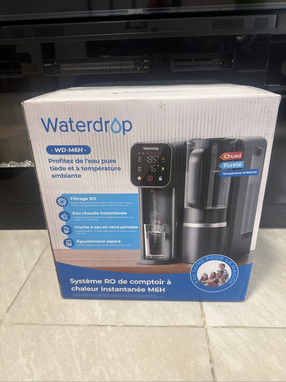 Waterdrop M6H Instant Hot Reverse Osmosis System Countertop Water Filter 7-Stage