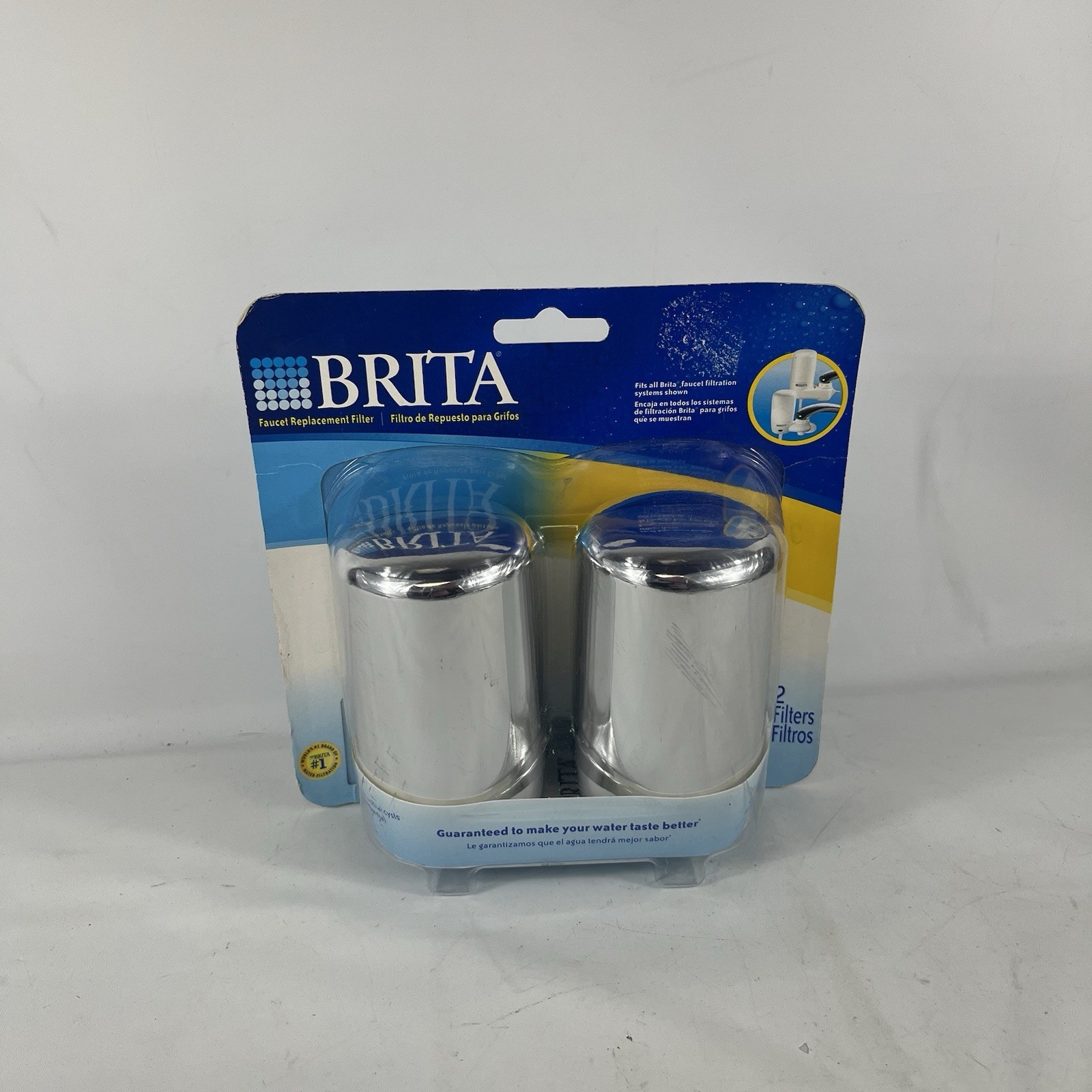 Brita On-Tap Faucet Water Filter Replacements, Chrome, 2 Count FF-100 & OPFF-100
