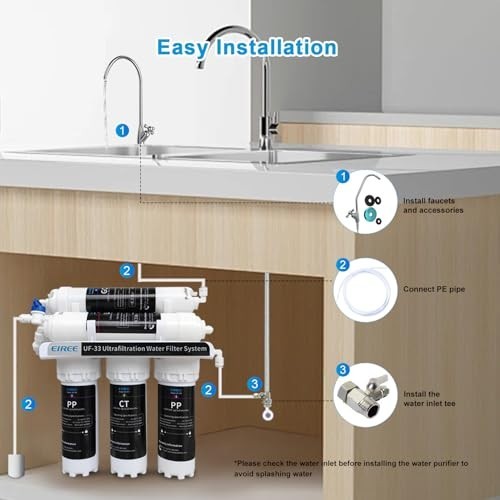 UF33 6 Stages Ultra Filtration under Sink Water Filter System under Counter Wate