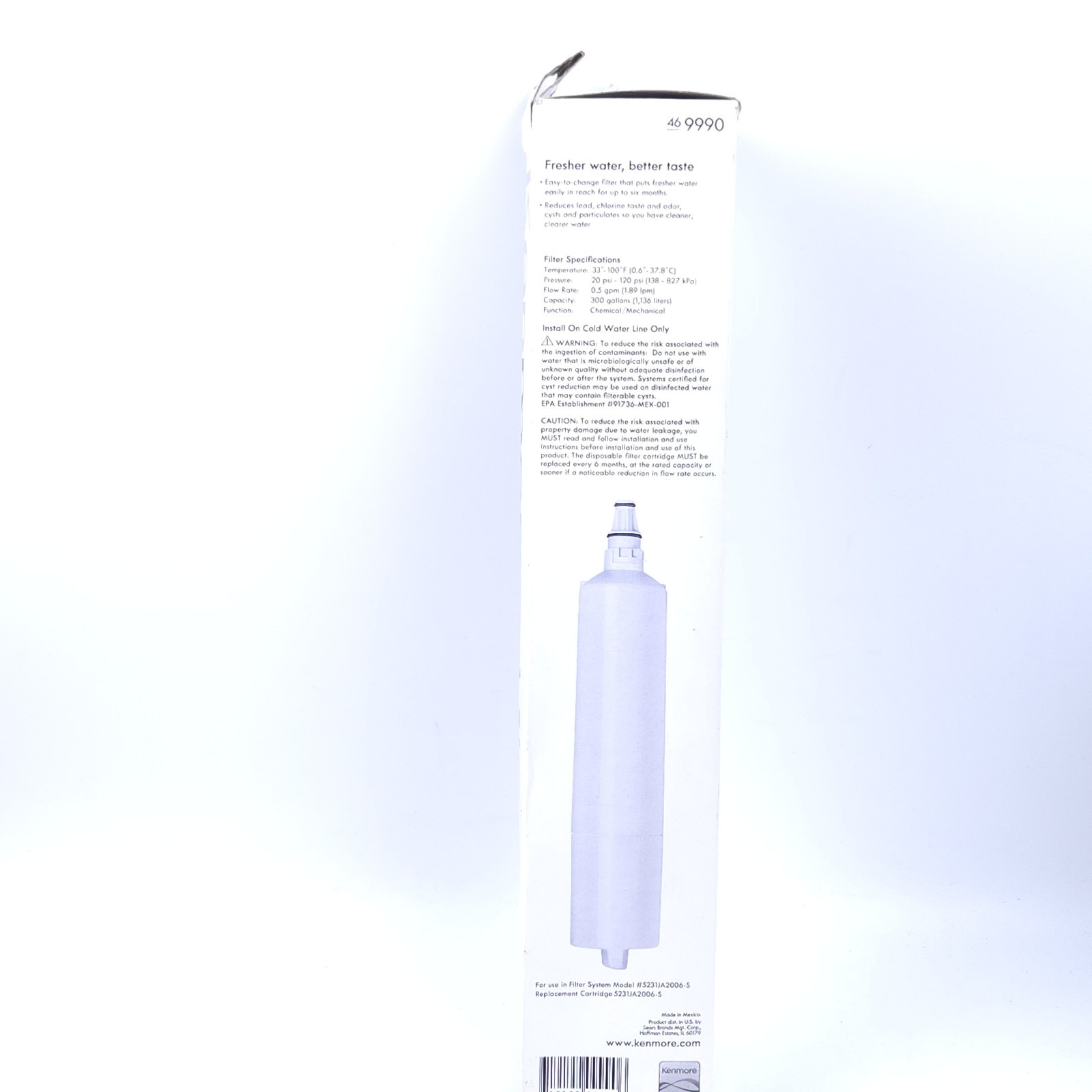 Kenmore Clear! 469990 Premium Refrigerator Filter – New & Sealed