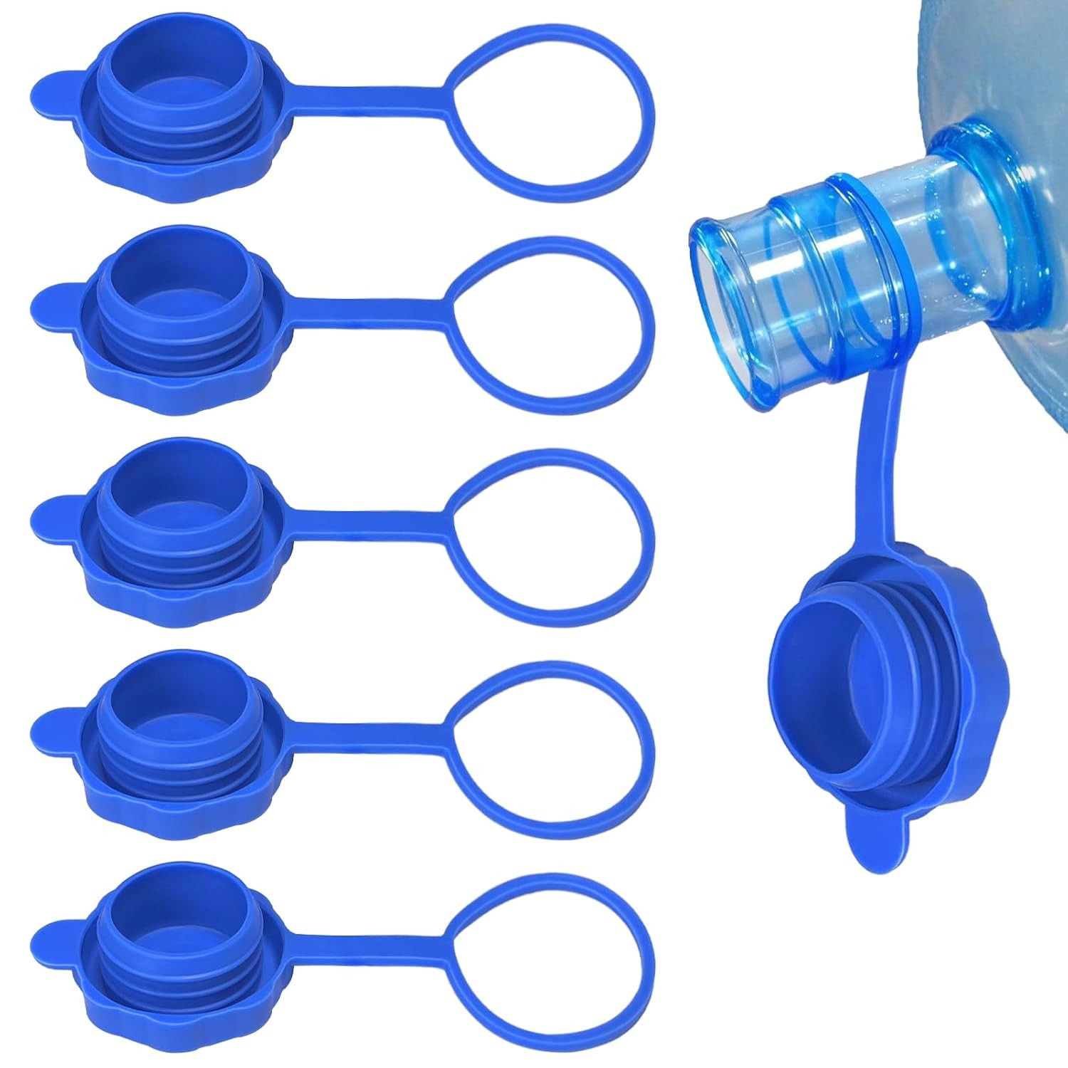 5 PCS Reusable Water Jug Caps Upgrade Replacement 3 & 5 Gallon Lid for Non Spill