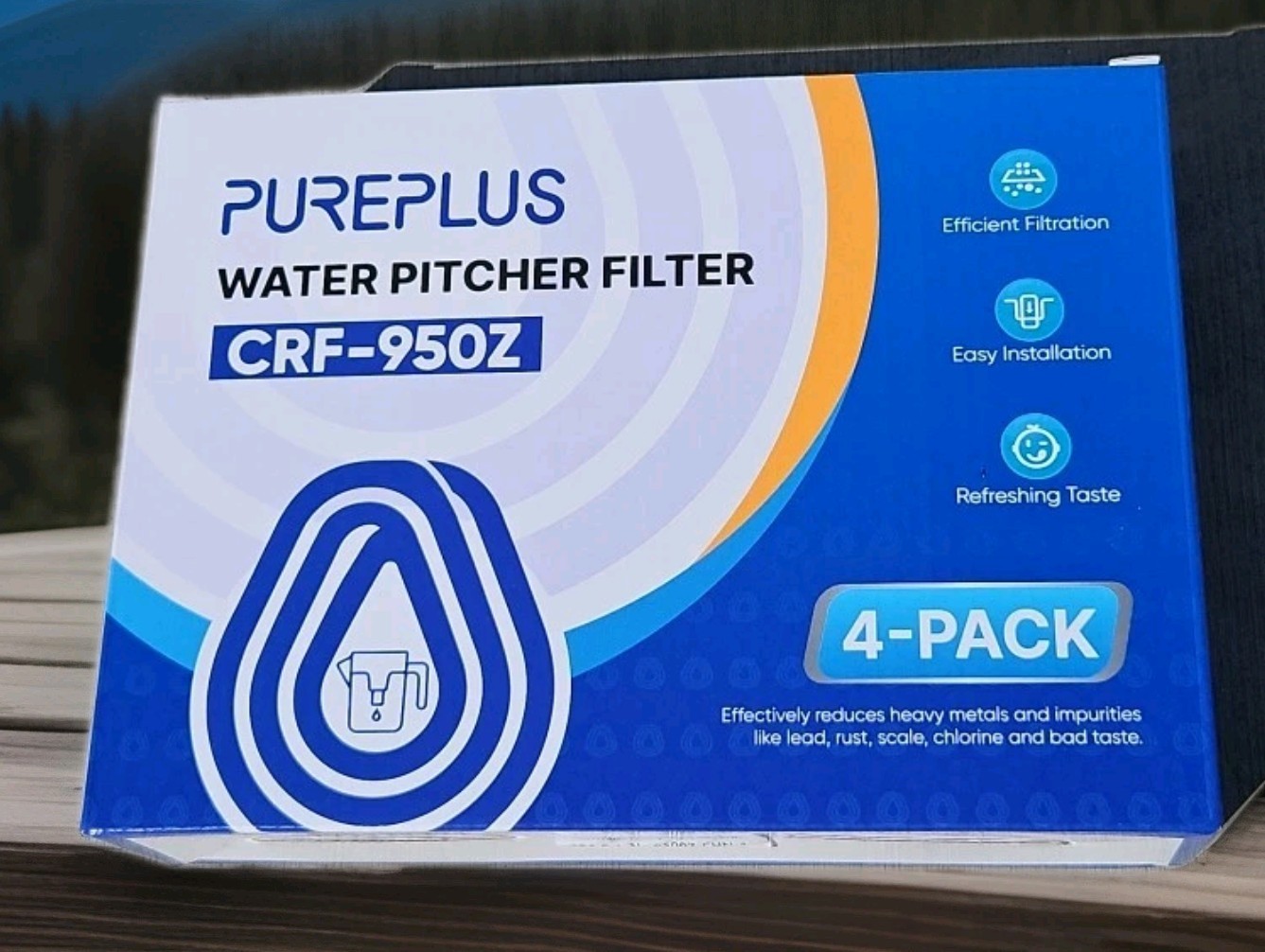 PUREPLUS CRF950Z Pitcher Water Filter For Pur PPF900Z PPF951K PPT700W – 4 PACK