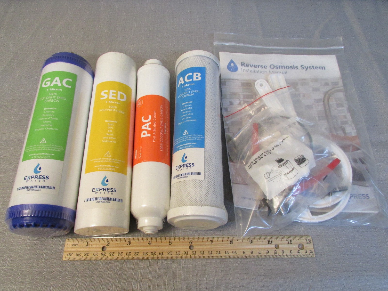Express Water Instruction Manual + Tools + ACB GAC PAC SED Filters New