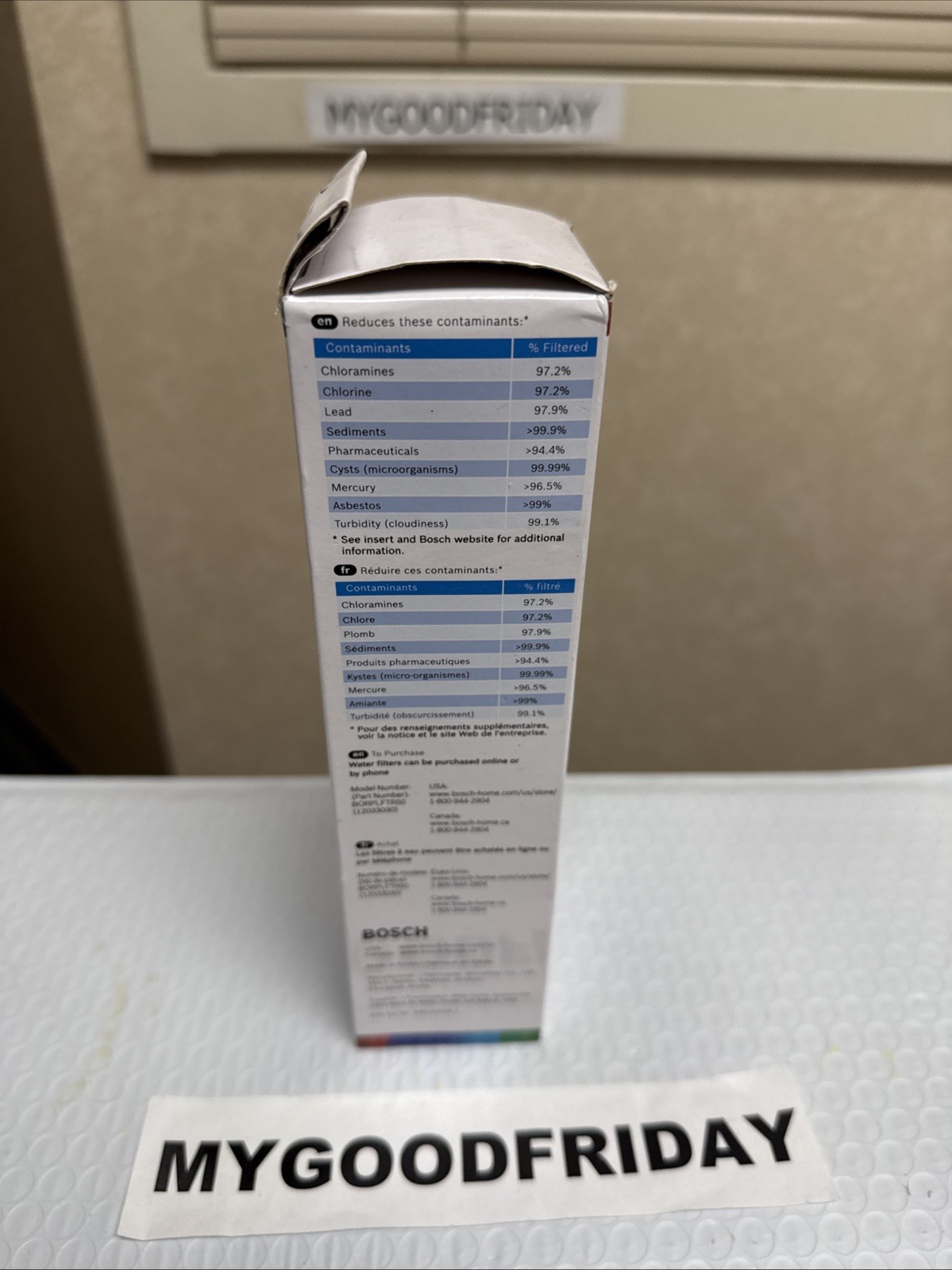 Bosch Water Filter Cartridge for Refrigerators 11032531 BORPLFTR50 Sealed Pack