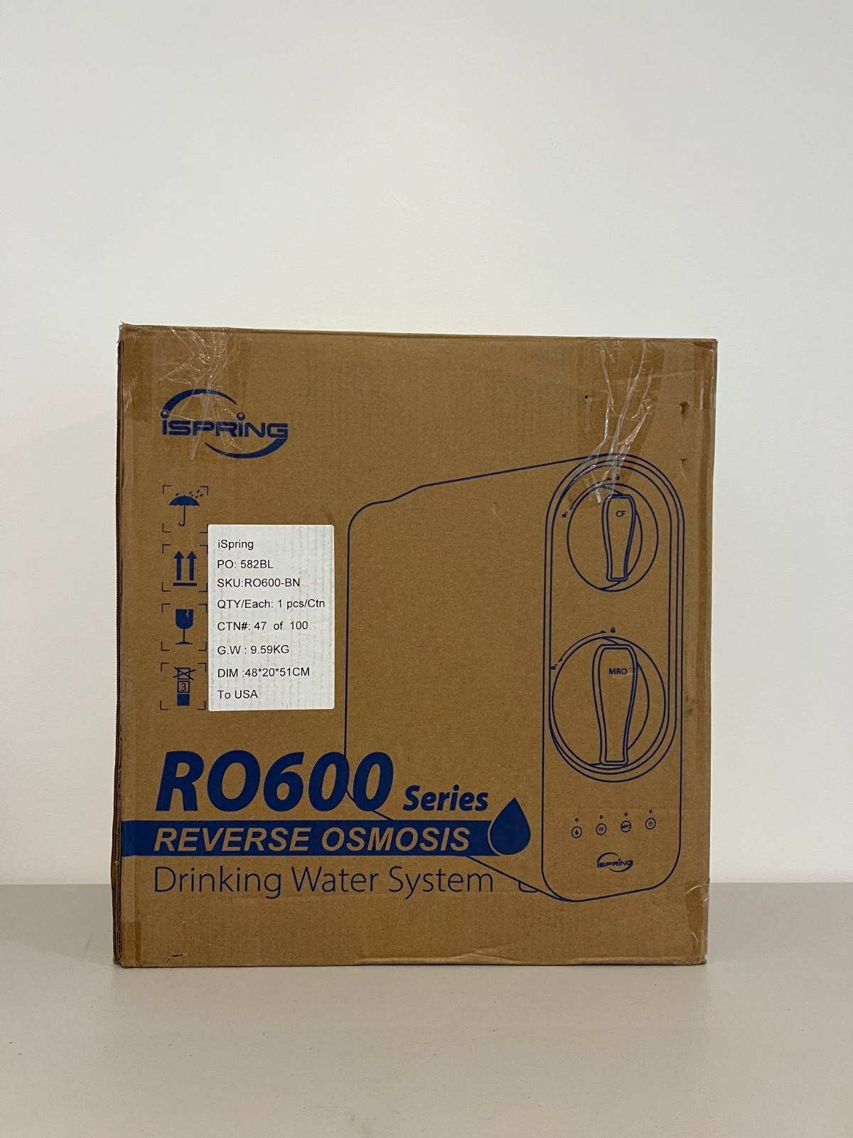 iSpring RO600BN Tankless RO Reverse Osmosis Water Filtration System, 600 GPD