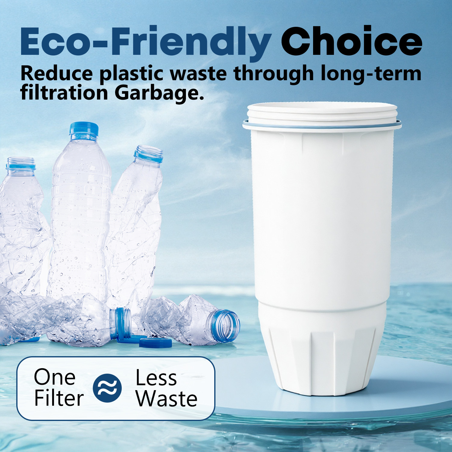 4 Pack Water Filter Replacement Fit for Zero Pitcher and Dispenser ZR-001 ZR-004