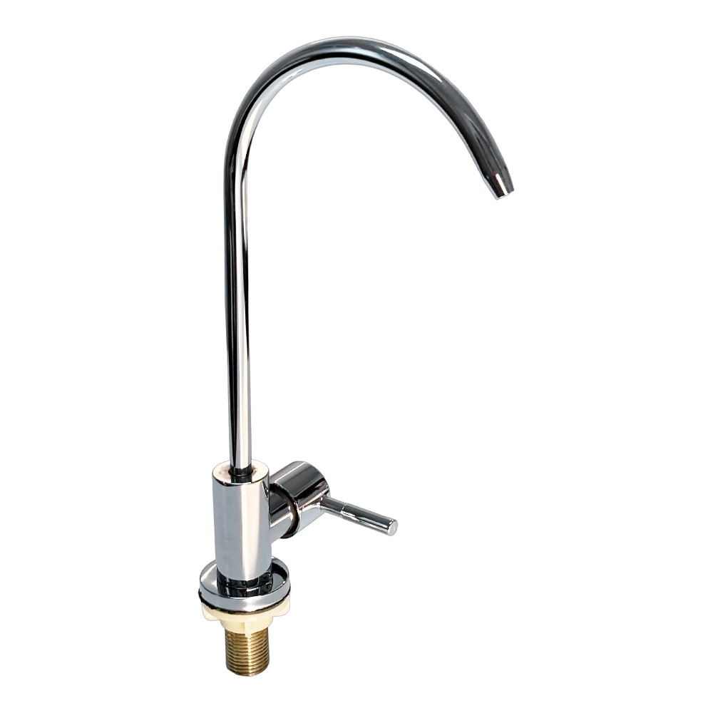 1/4» RO Water Filter Curved Sink Faucet Tap Chrome Reverse Osmosis Drinking