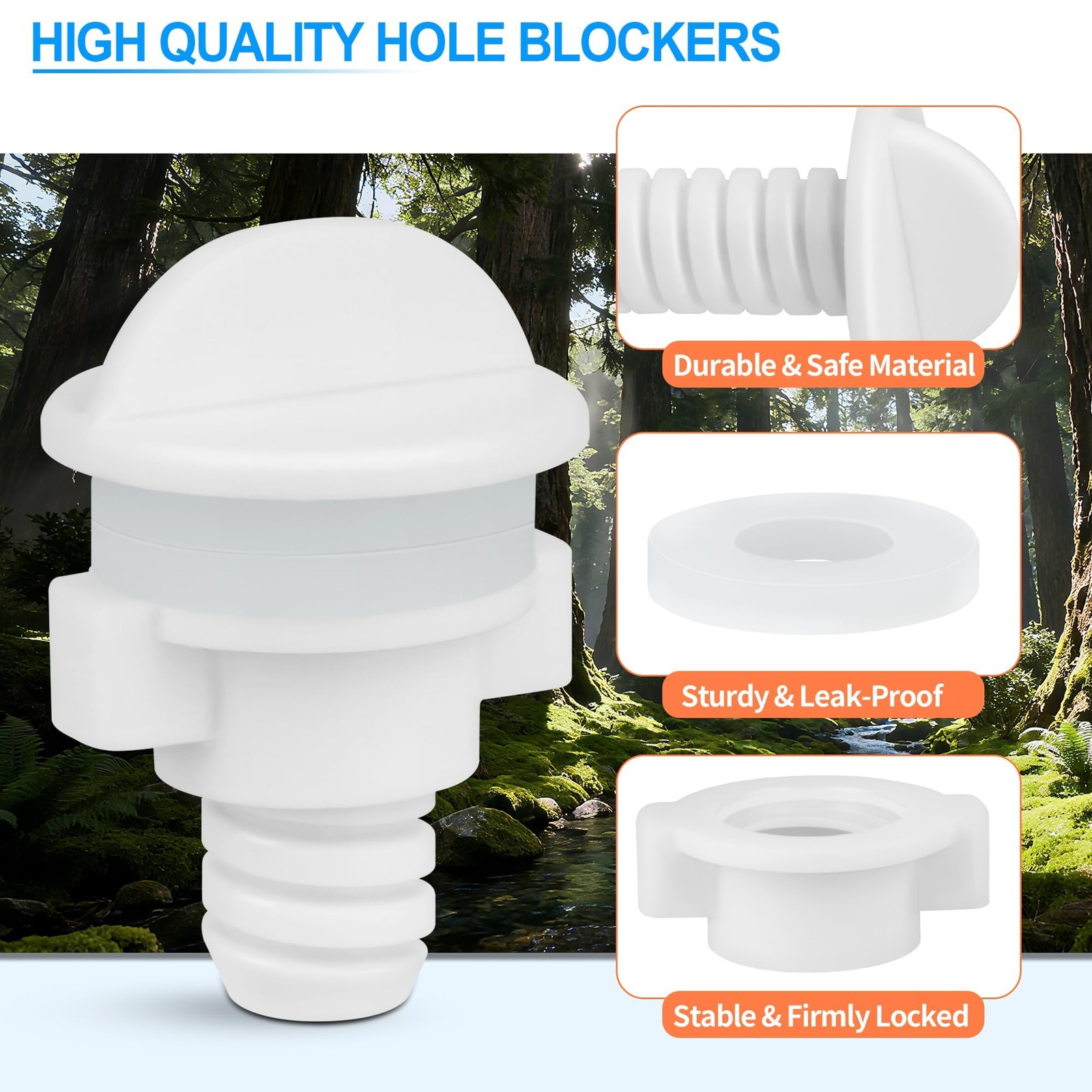 Water Filter Hole Plugs, Hole Blockers for All Gravity-Fed Water Filtration S…